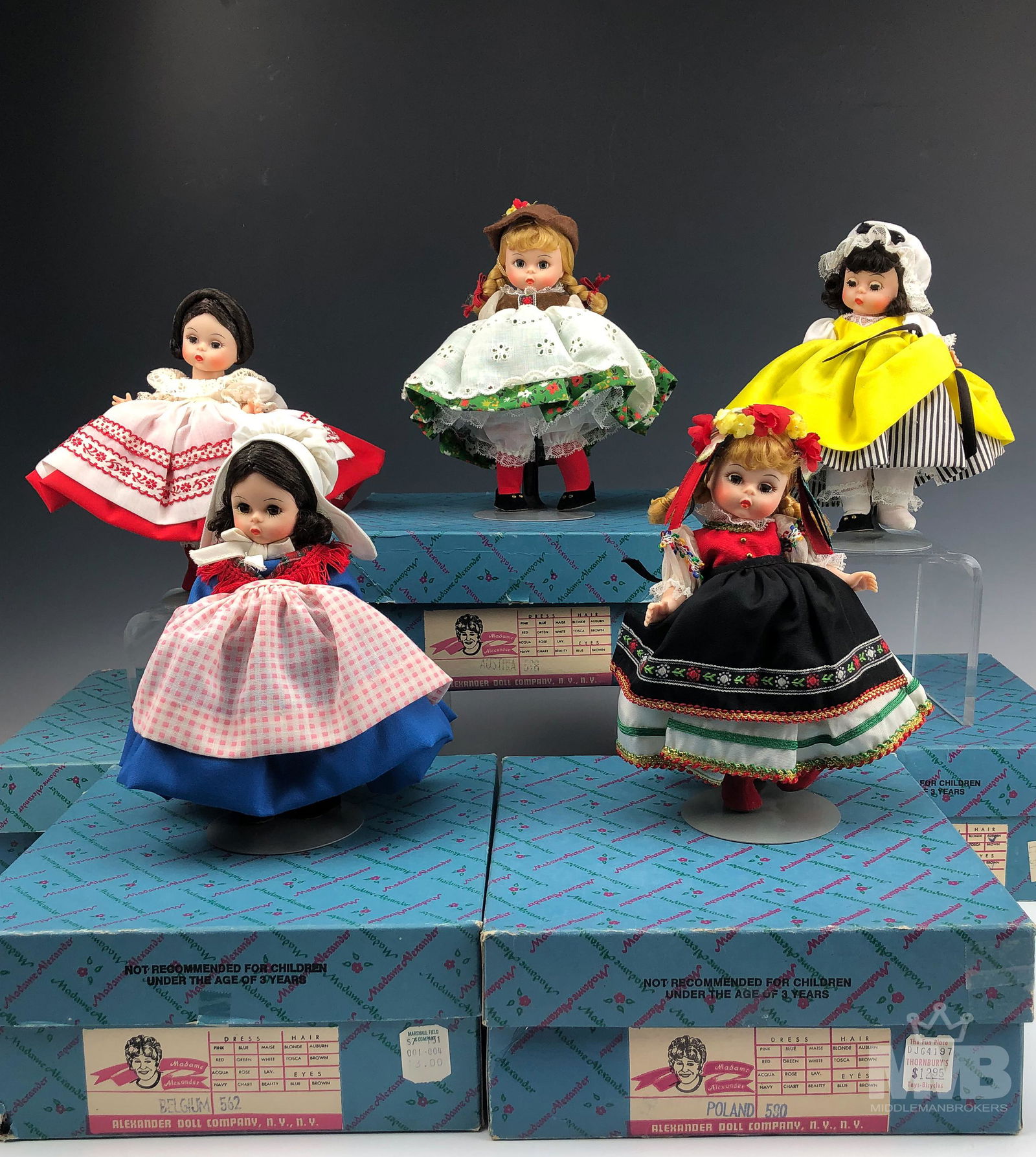 Lot of 5 Madame Alexander 7" International Dolls (1 of 7)