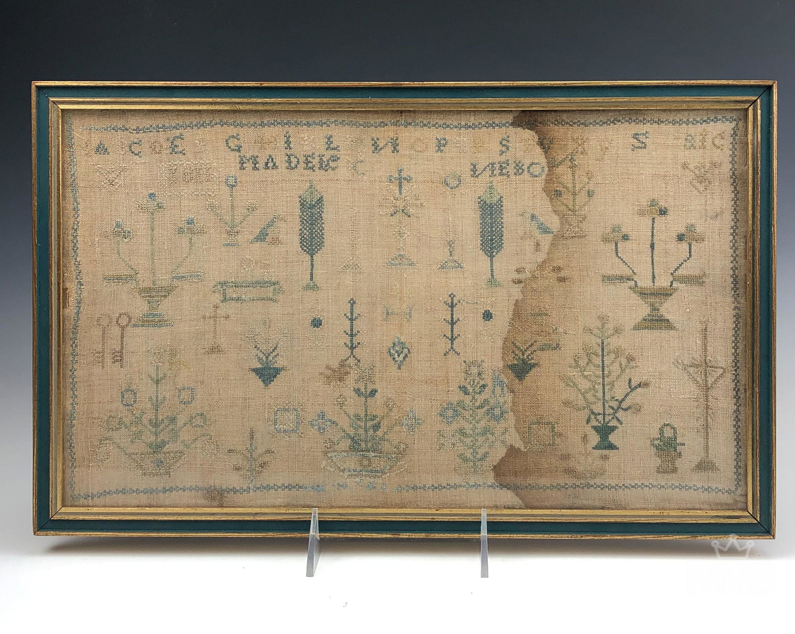 Antique 19th Century American School Girl Sampler (1 of 4)