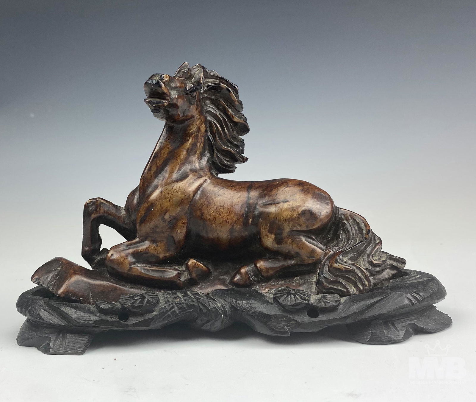 Chinese Export Carved Soapstone Horse Sculpture (1 of 5)