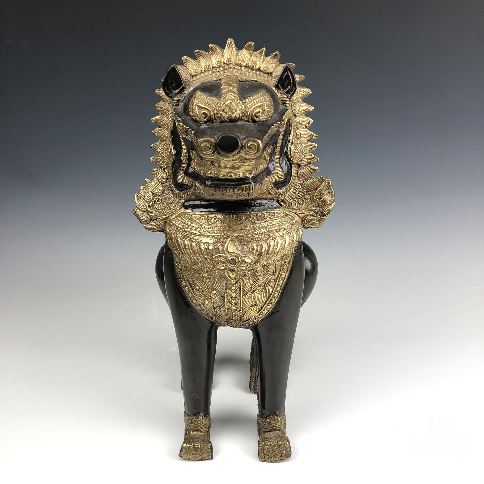 Chinese Mixed Metal 13" Foo Dog Lion Sculpture (1 of 5)