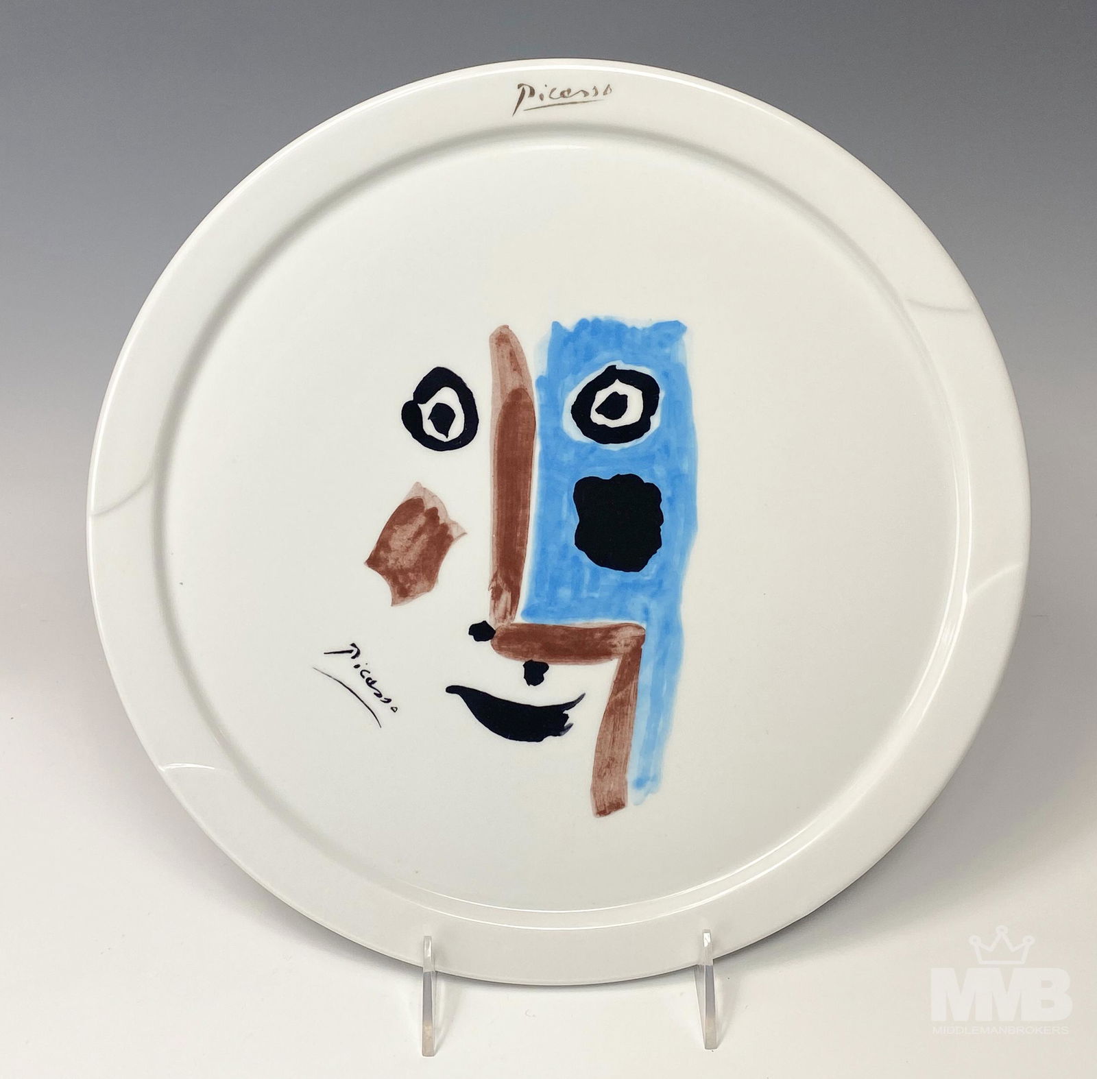 Abstract Porcelain Portrait Plate after P. Picasso (1 of 5)