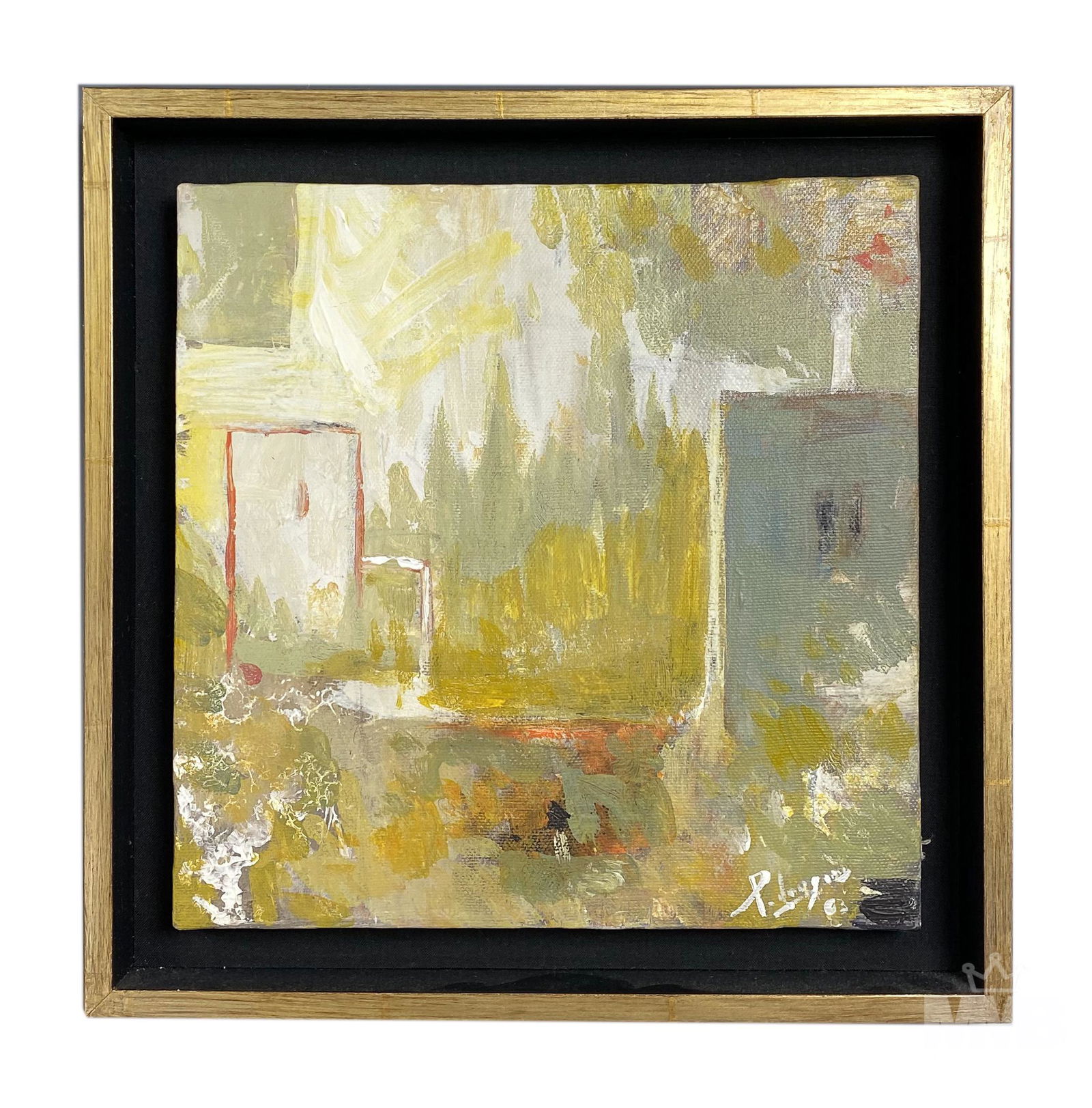 Mystery Artist Abstract Impressionist Oil Painting (1 of 5)