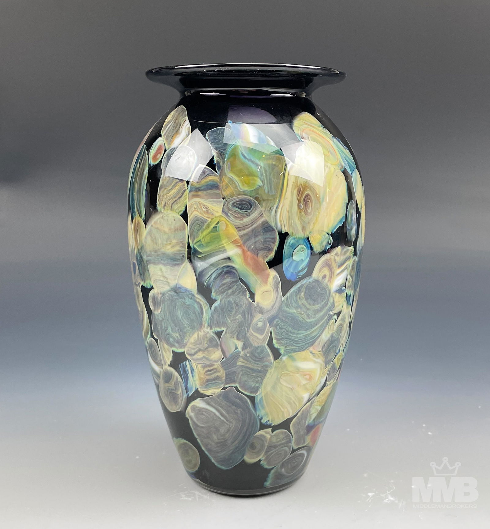 Robert Eickholt Studio Blown Cased Art Glass Vase (1 of 5)