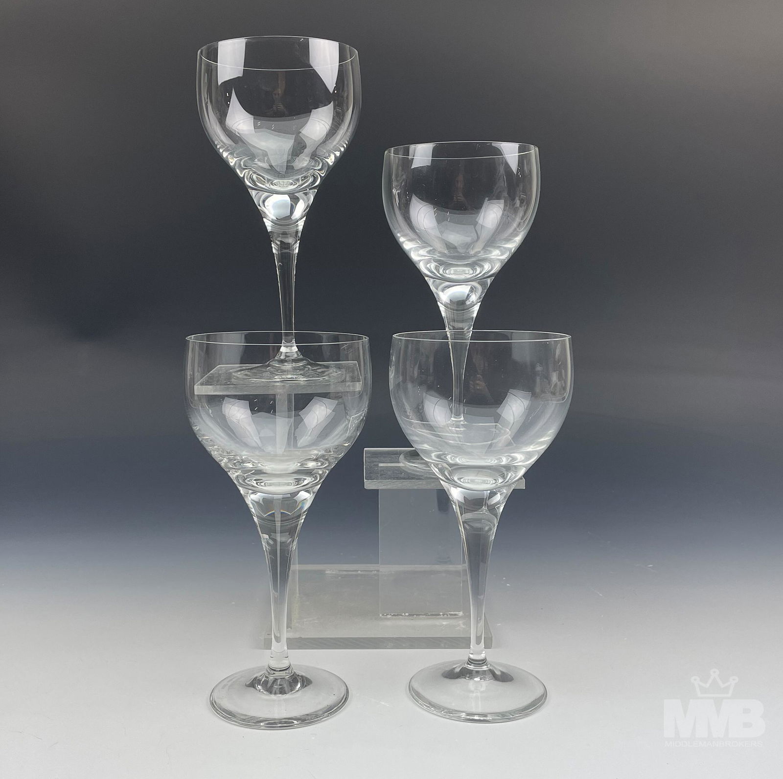 4 Rosenthal Crystal Lotus Plain Glass Water Goblet (1 of 5)