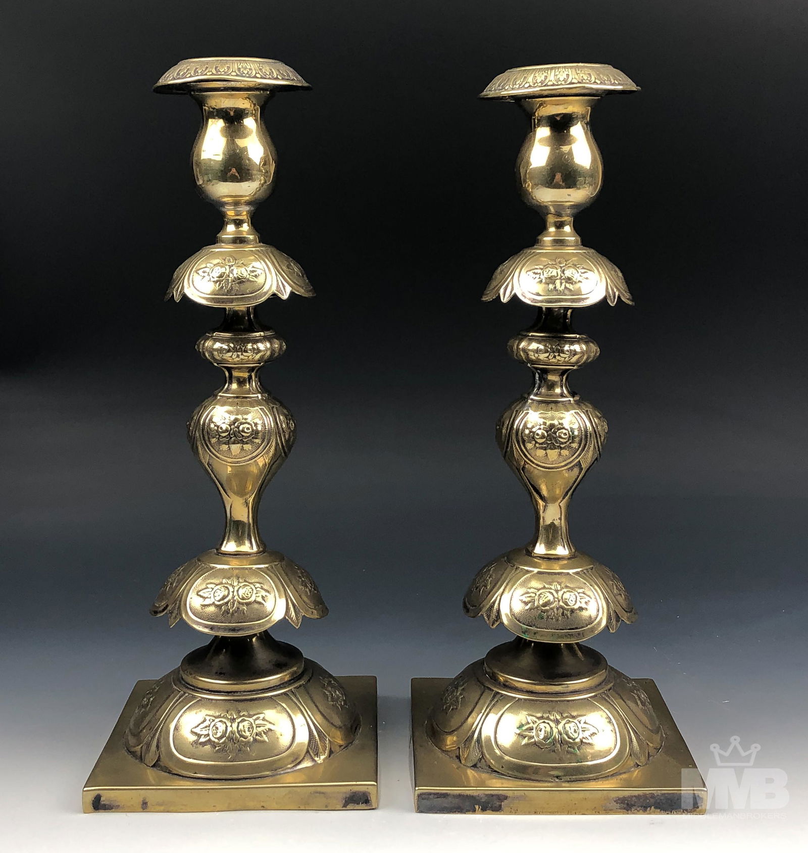 Pair Fraget Warszawie Silver Plate Candleholders (1 of 5)