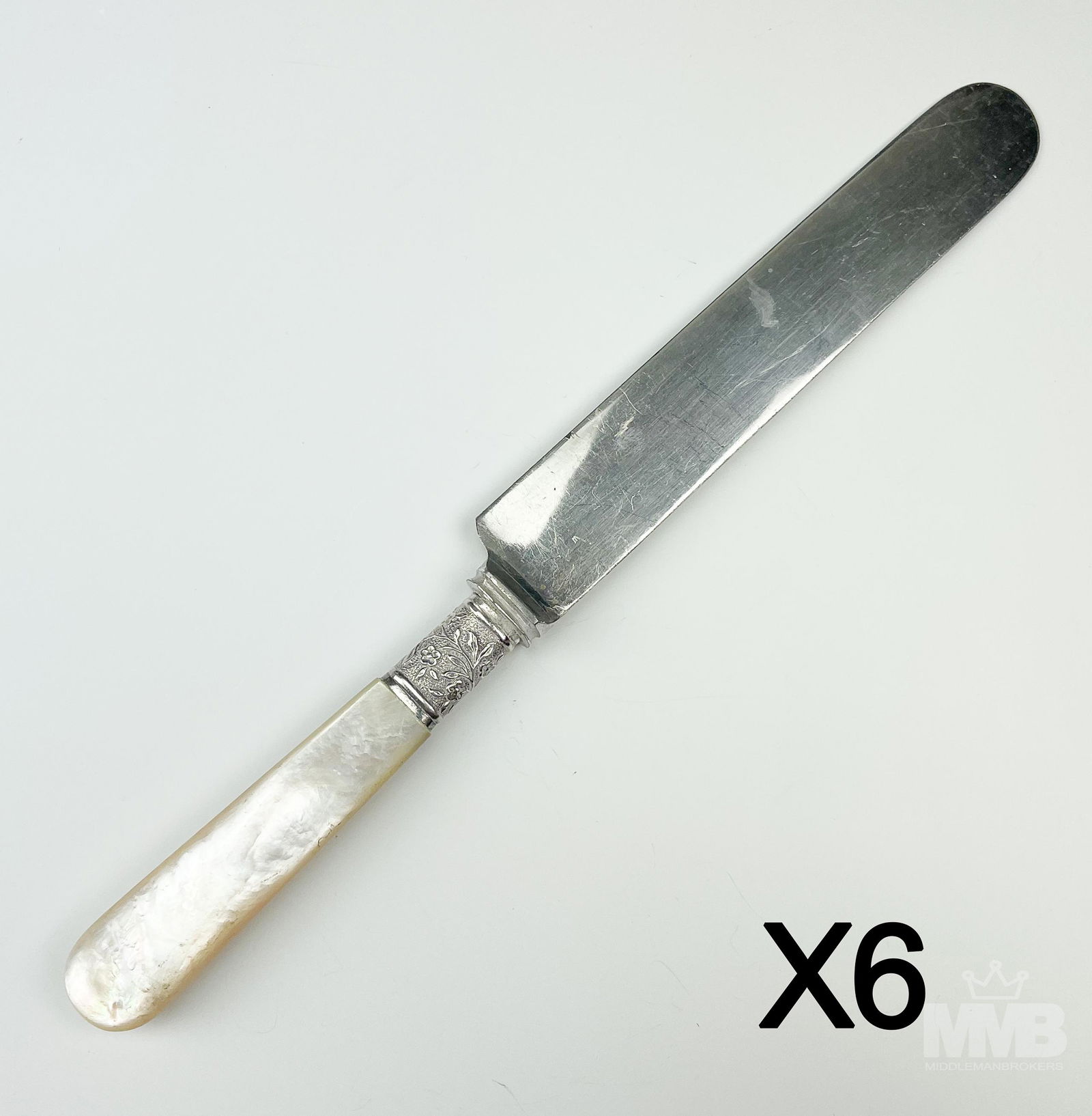6 Meadow City Cutlery Mother Pearl Handle Knives (1 of 3)