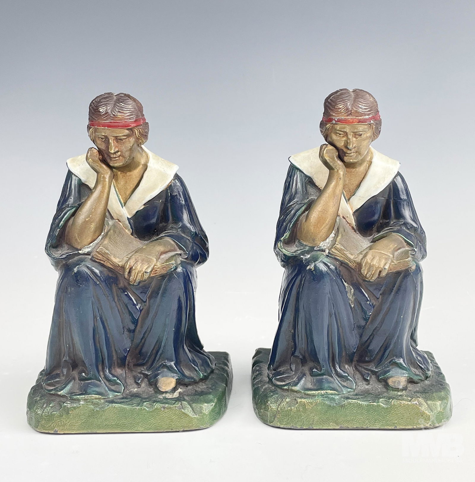 Kronheim Oldenbusch K&O Art Deco Spelter Bookends (1 of 7)