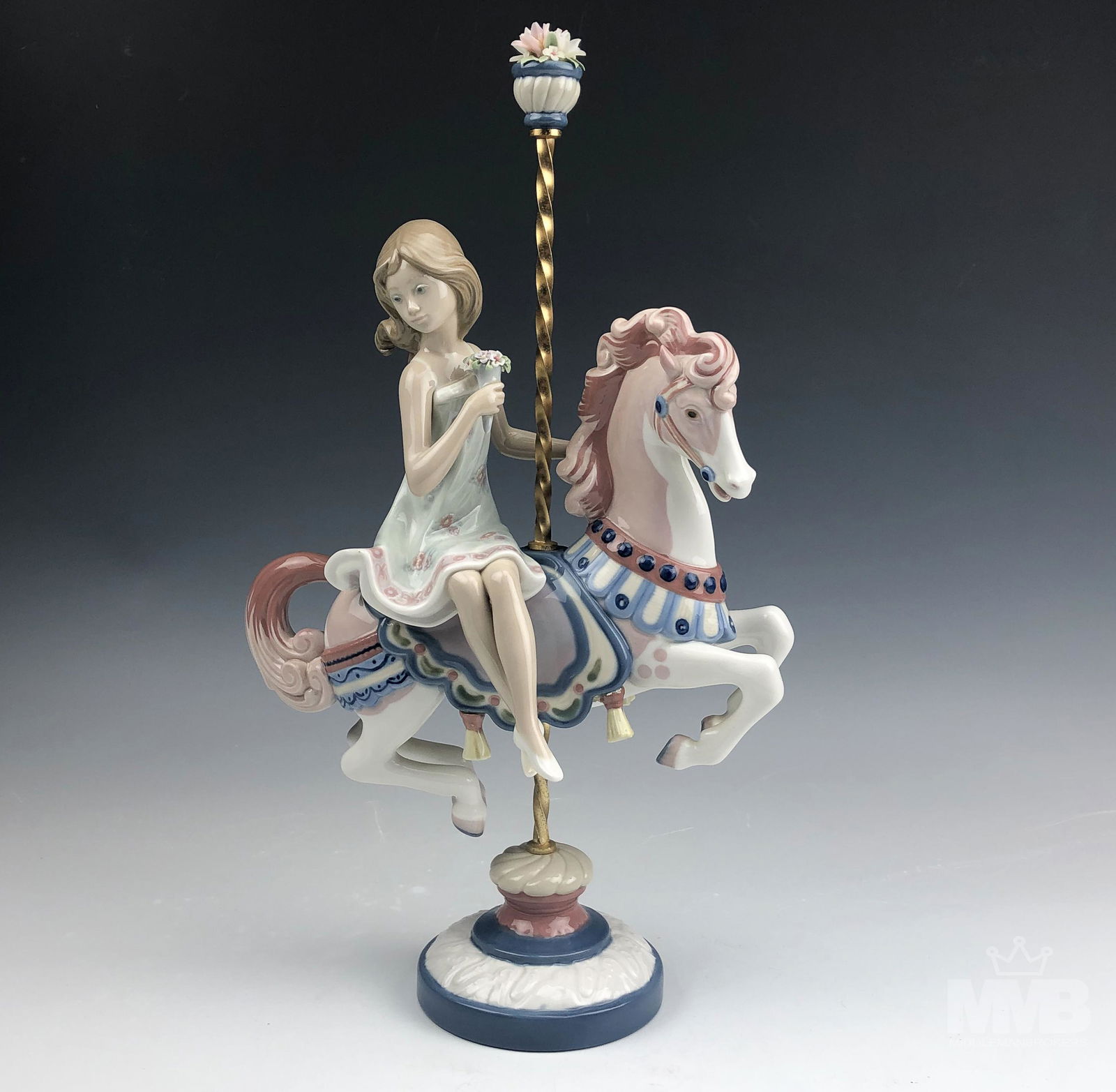 Lladro Girl Carousel Horse 1469 Porcelain Figurine (1 of 9)