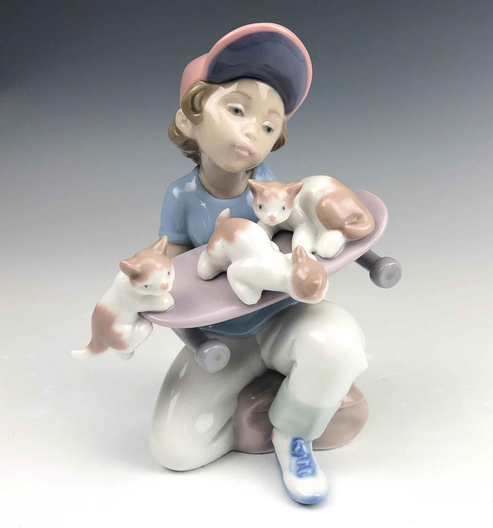 Lladro Little Riders #7623 Boy w/ Kittens Figurine (1 of 5)