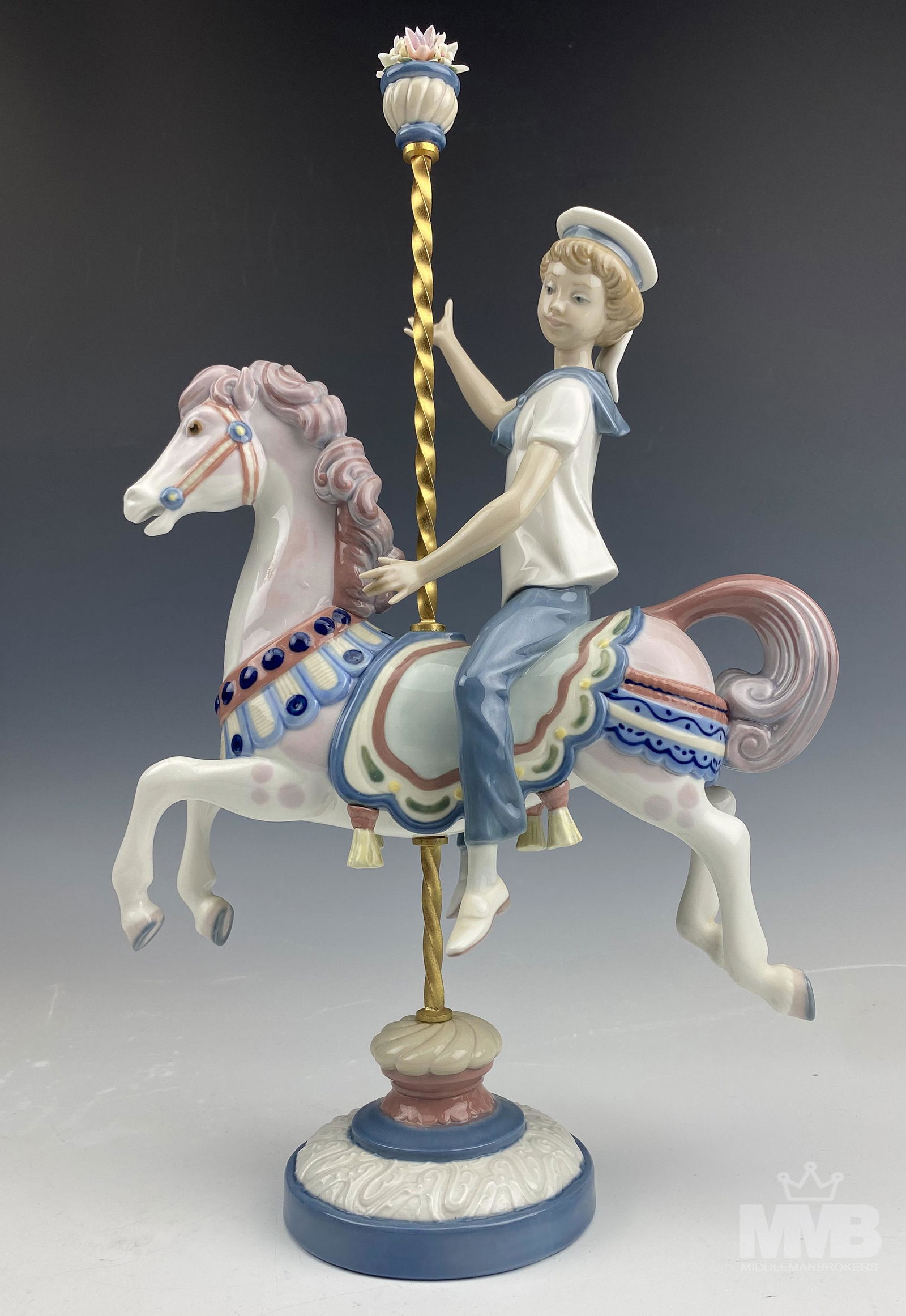 Lladro Boy Carousel Horse #1470 Porcelain Figurine (1 of 3)