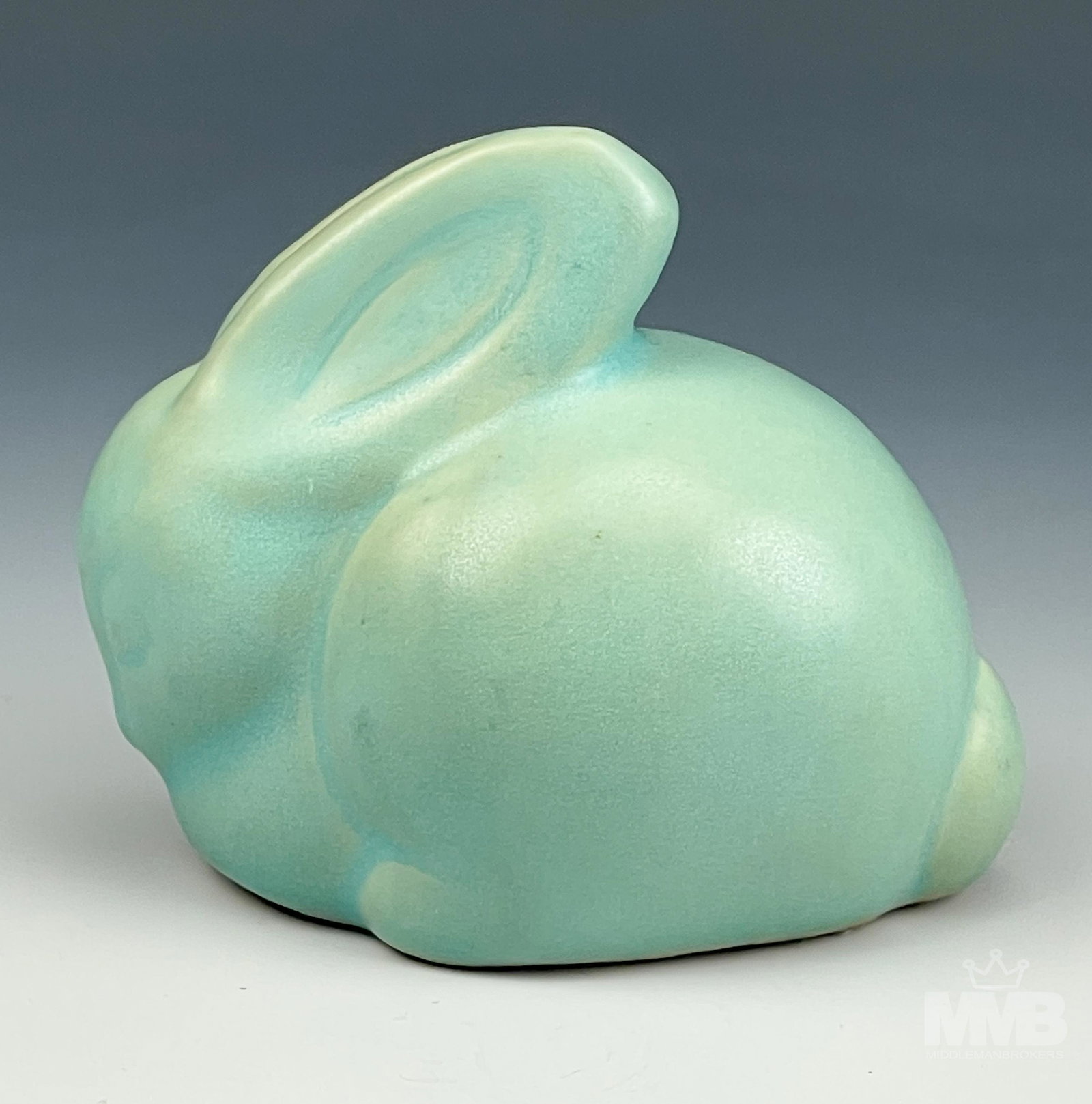 Van Briggle Art Pottery Turquoise Rabbit Figurine (1 of 5)