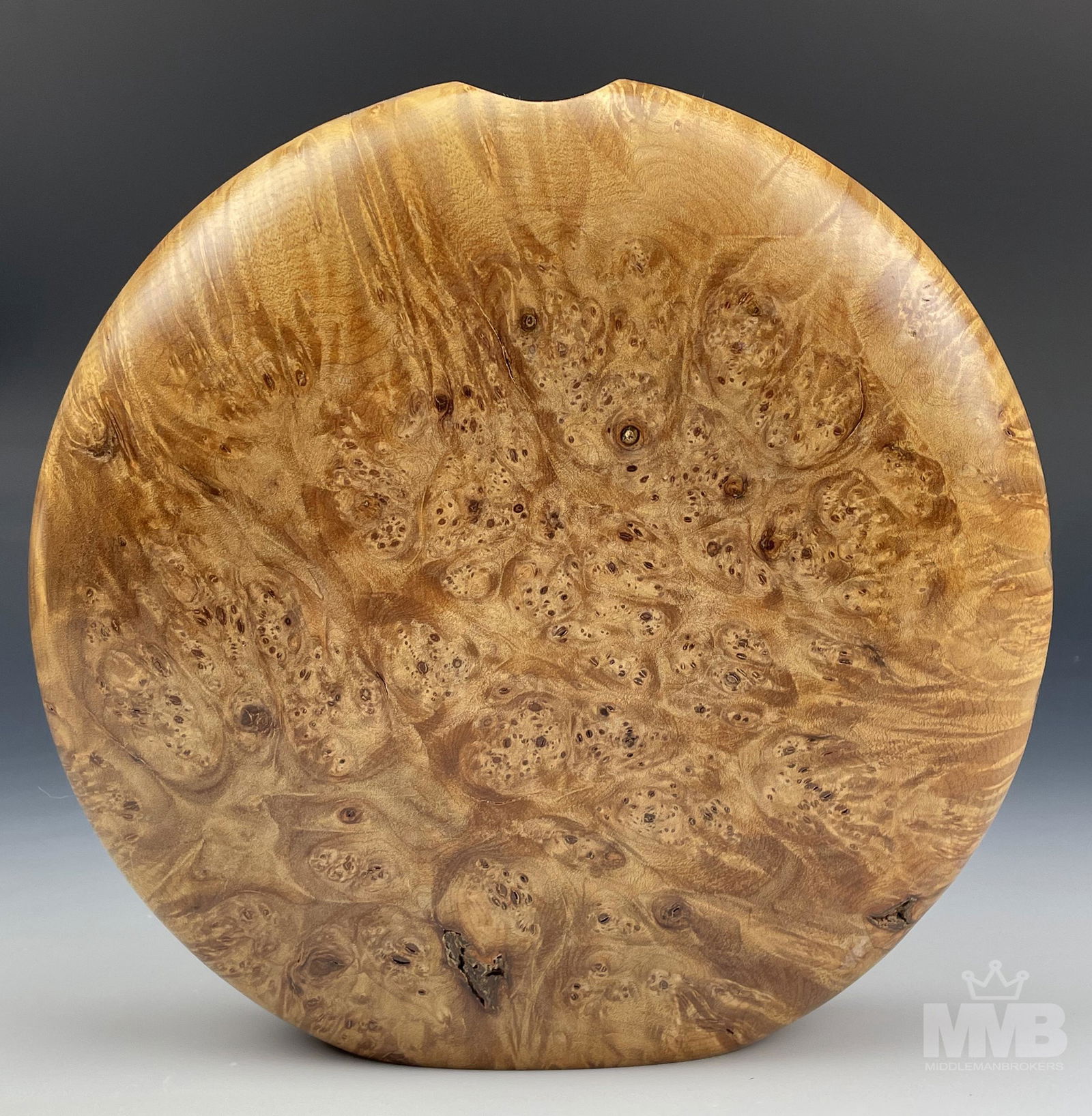 Signed Warren Vienneau Hand Turned Burl Wood Vase (1 of 4)