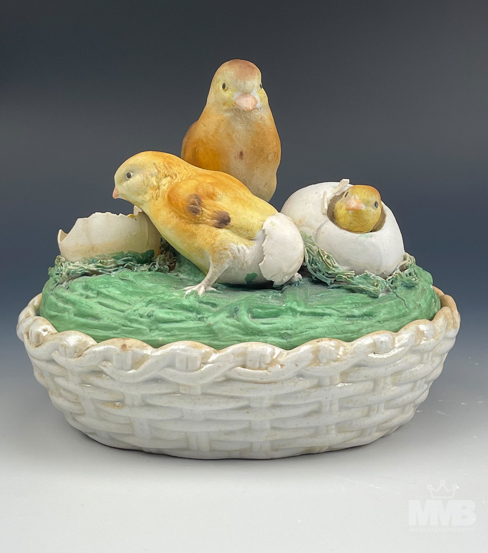 Antique Staffordshire Hatched Chicks Lidded Tureen (1 of 5)