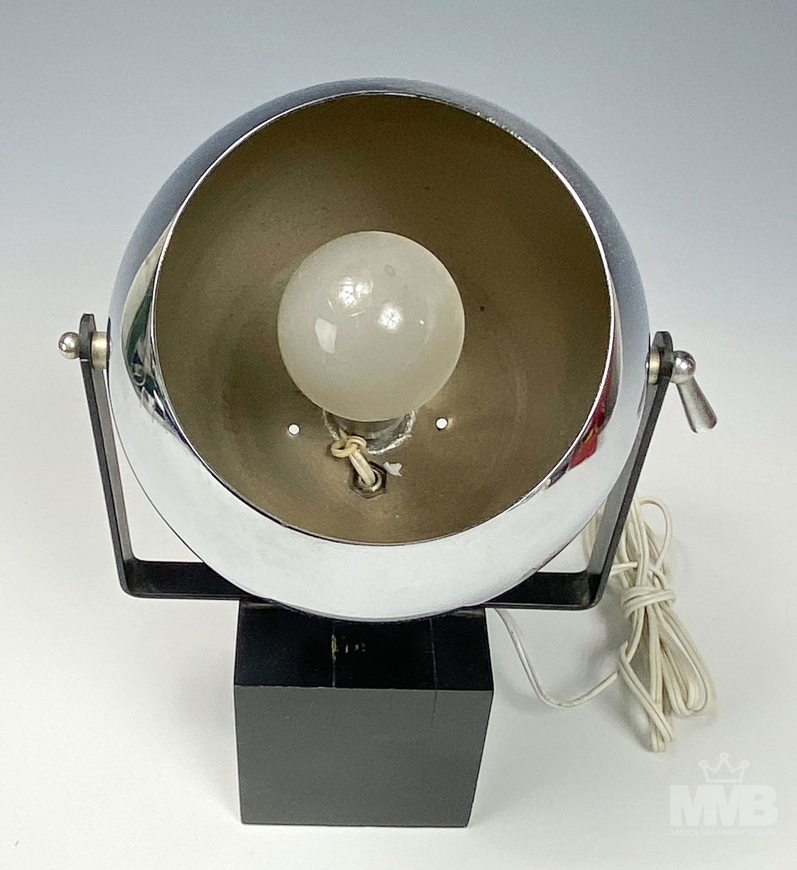 Robert Sonneman Chrome Mid Century Eyeball Lamp (1 of 6)