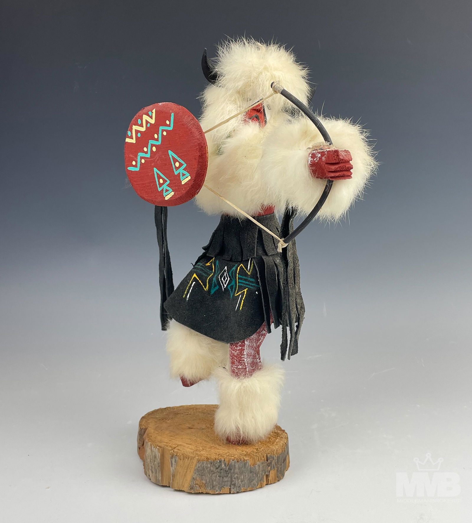 Native American Indian Archer Signed Kachina Doll (1 of 6)