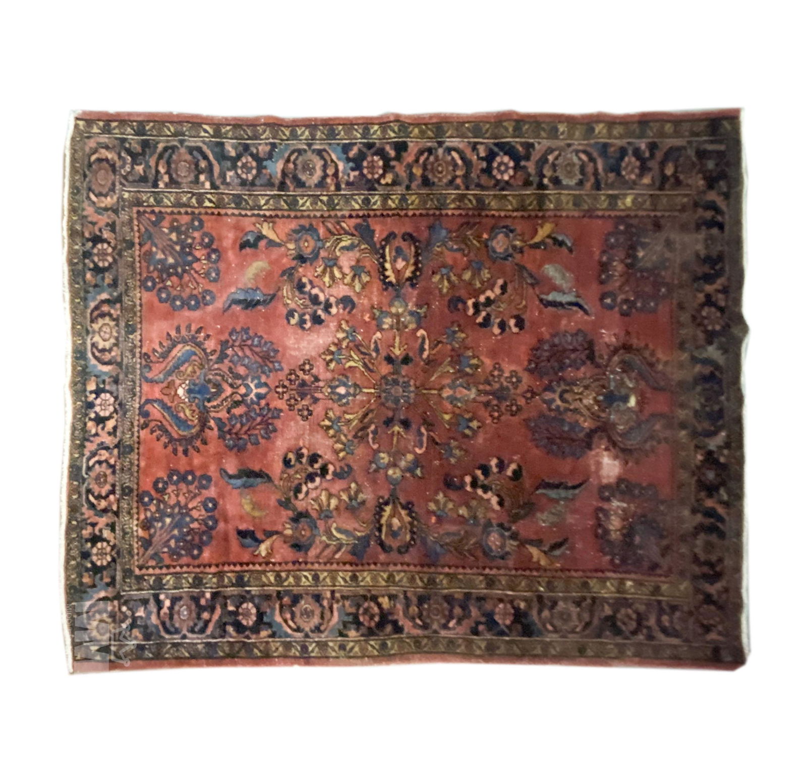 Persian Hamadan Hand Made Area Carpet Rug 74"x62" (1 of 4)