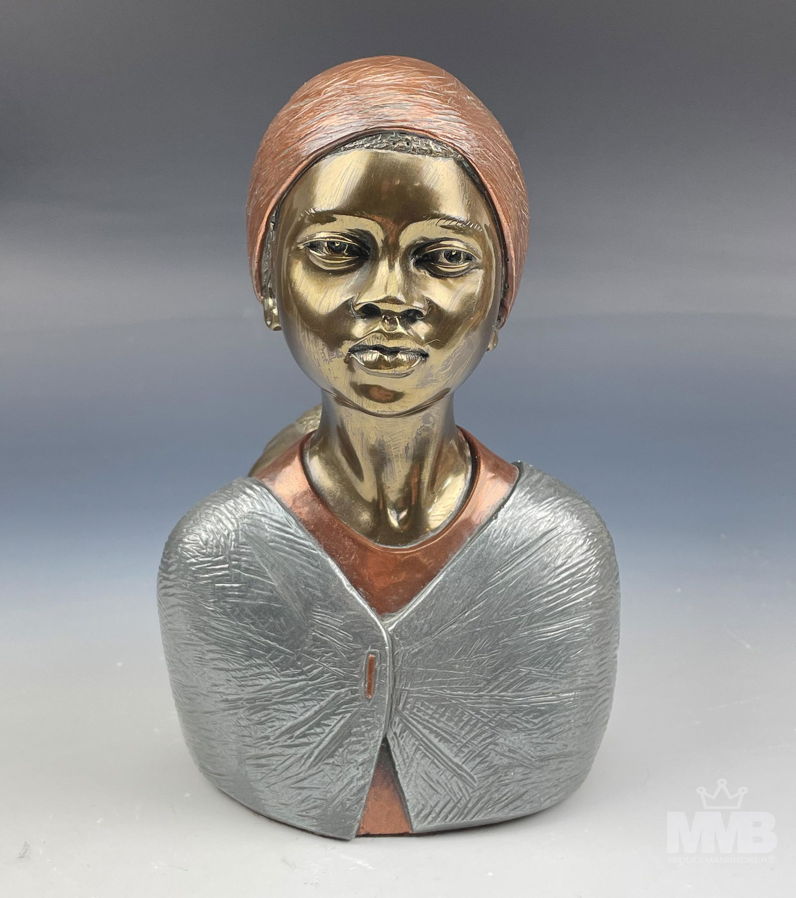 Casper Darare (1952-2001) Bronze Figural LE Bust (1 of 5)