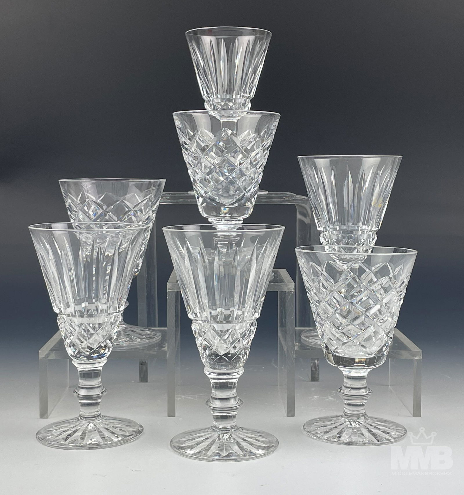 7 Waterford Irish Crystal TRAMORE Sherry Glasses (1 of 4)