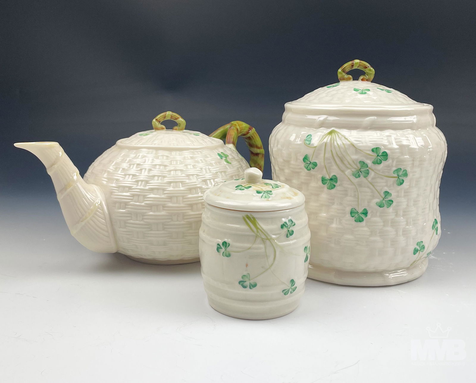 Belleek Irish Assorted Shamrock Porcelain Pottery (1 of 11)