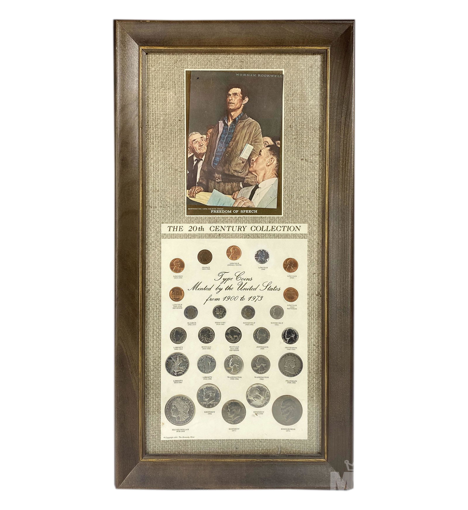 20th C Framed Coin Collection Freedom of Speech (1 of 5)