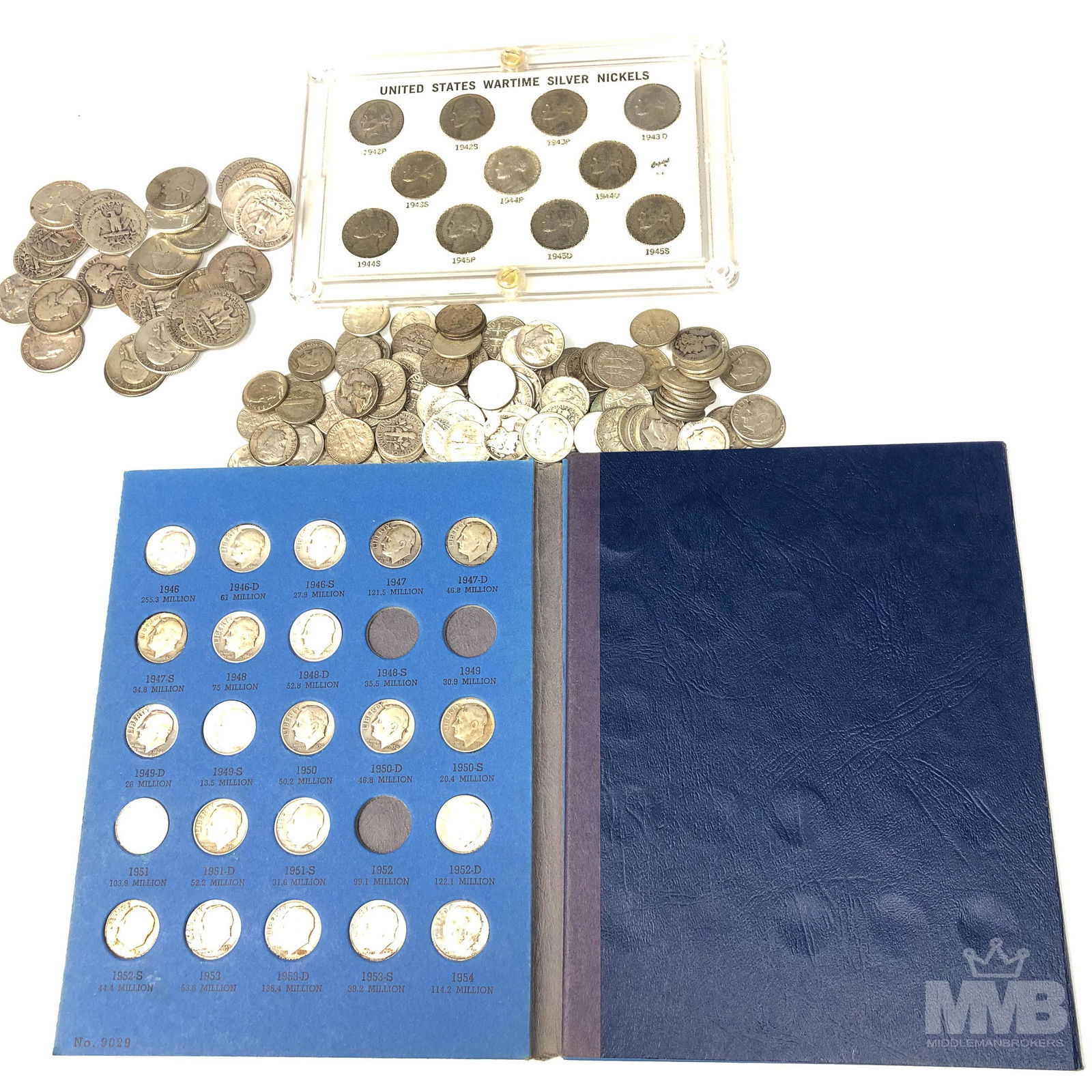 Collection Lot US Silver Dimes Nickels Quarters (1 of 8)