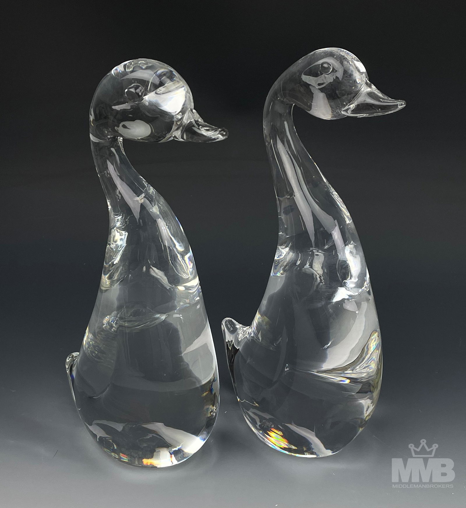 Steuben Crystal PR Ducklings 8129 Glass Sculptures (1 of 5)
