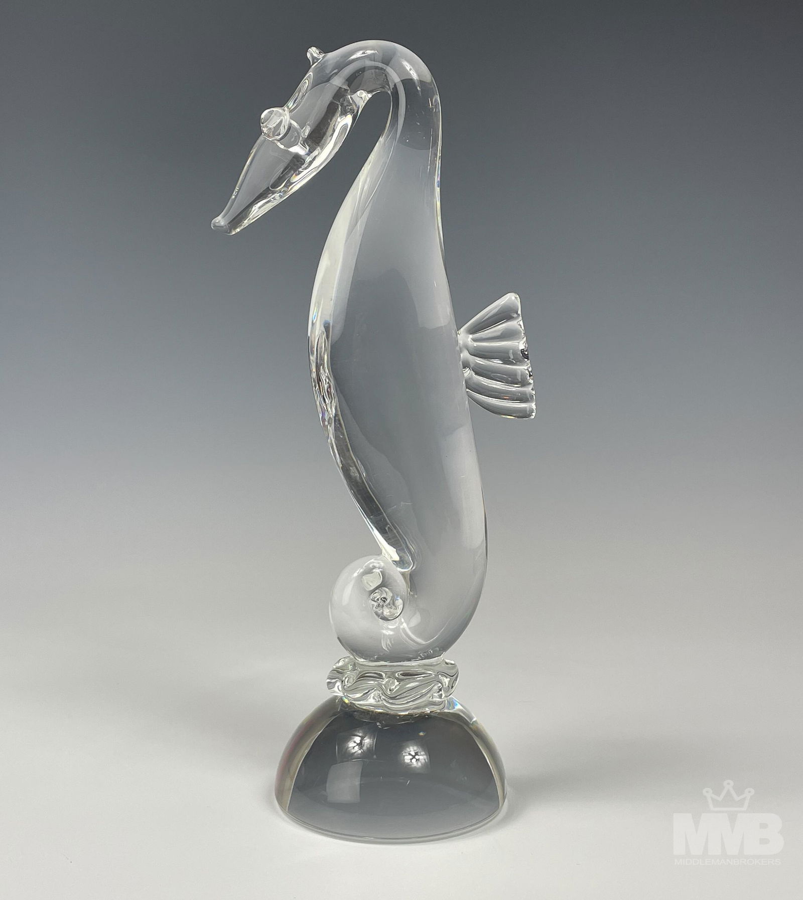 Steuben Crystal Seahorse #8108 Art Glass Sculpture (1 of 5)