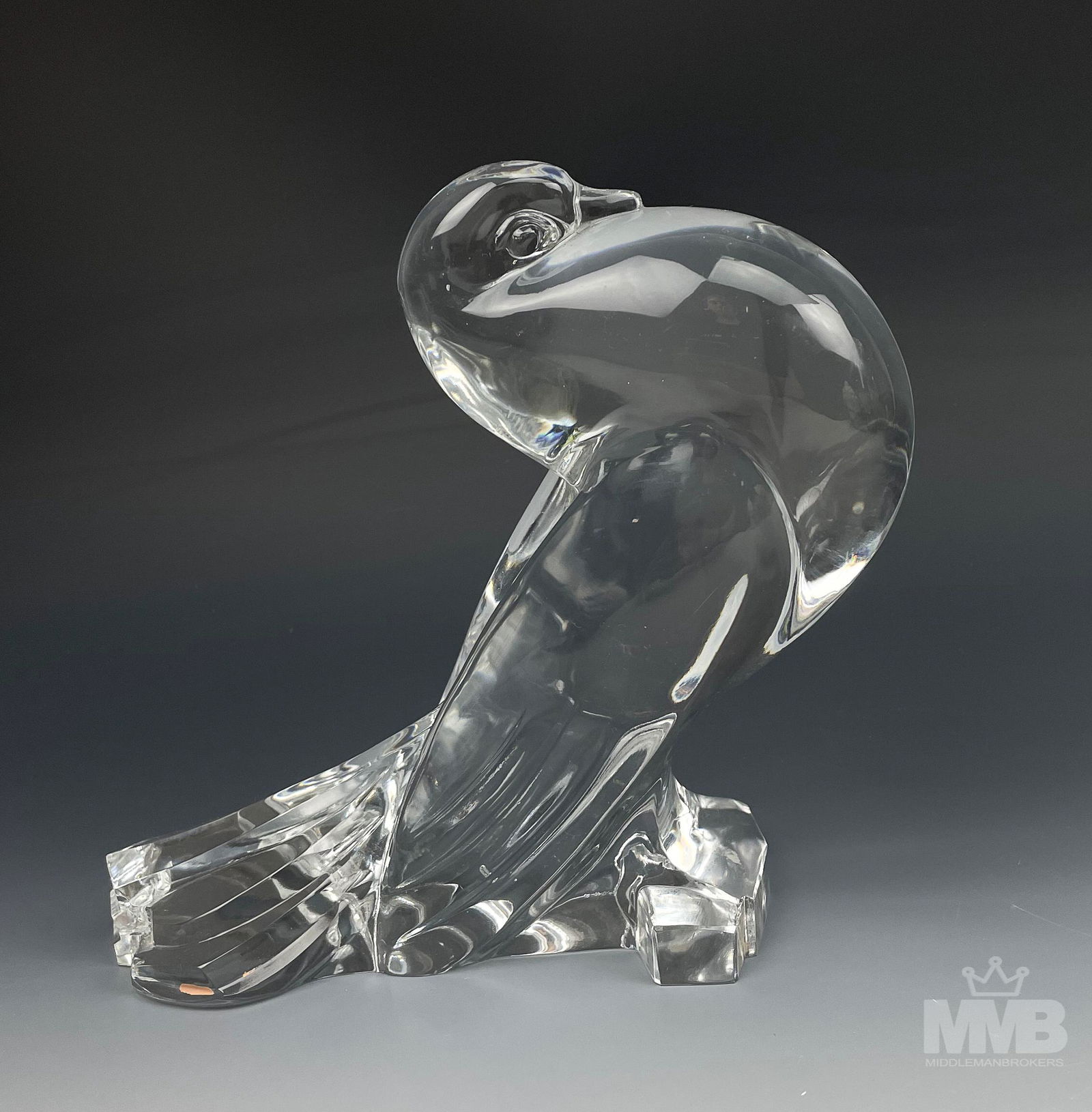 Steuben Crystal Pigeon # 7729 Glass Bird Sculpture (1 of 5)