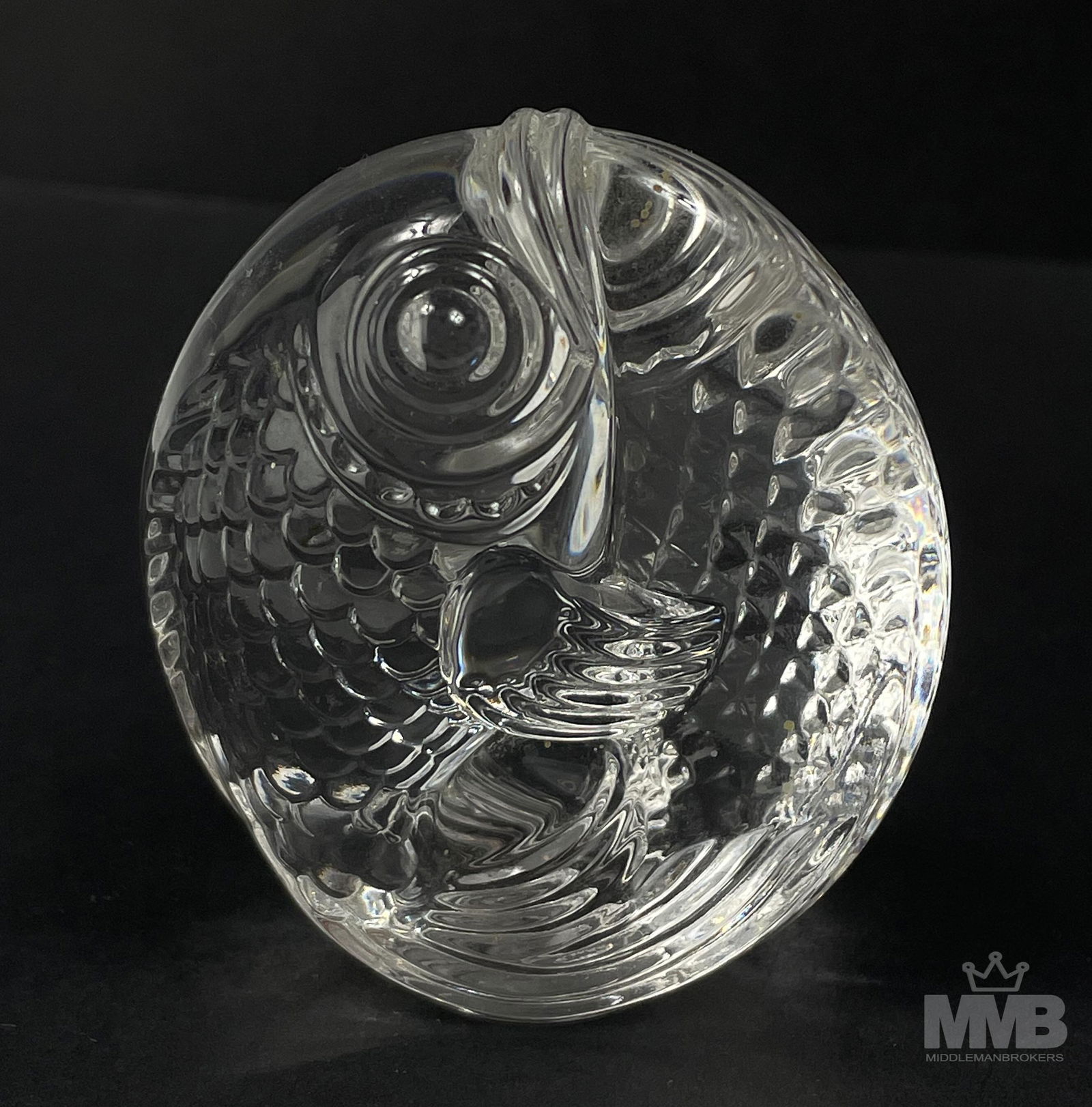 Steuben Crystal Pisces Art Glass Fish Hand Cooler (1 of 4)