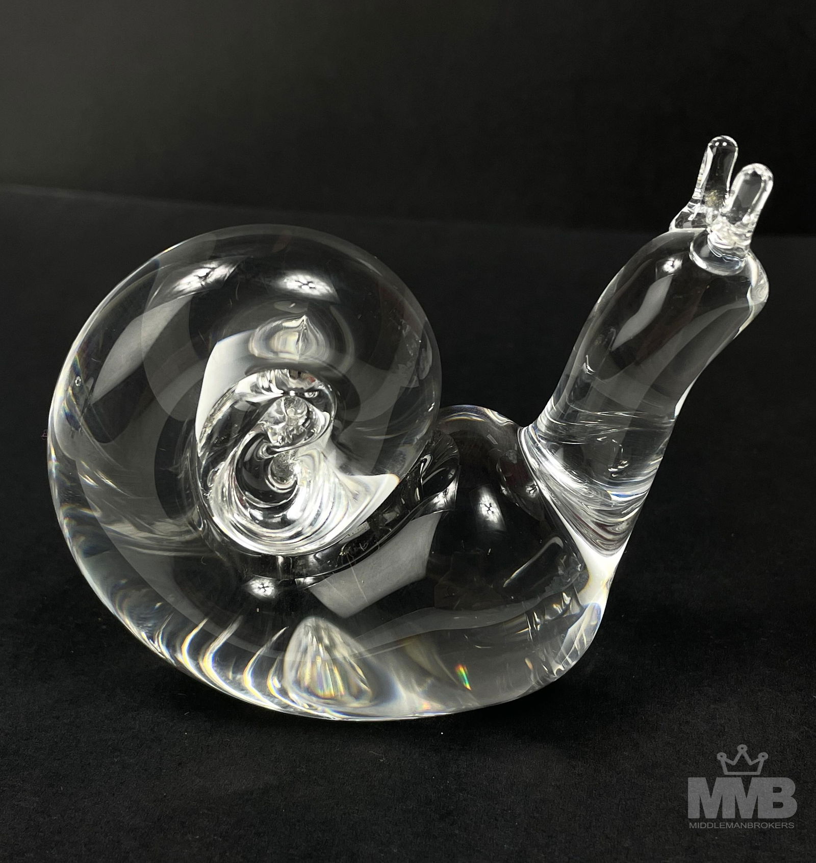 Steuben Crystal Snail Art Glass Desk Paperweight (1 of 5)
