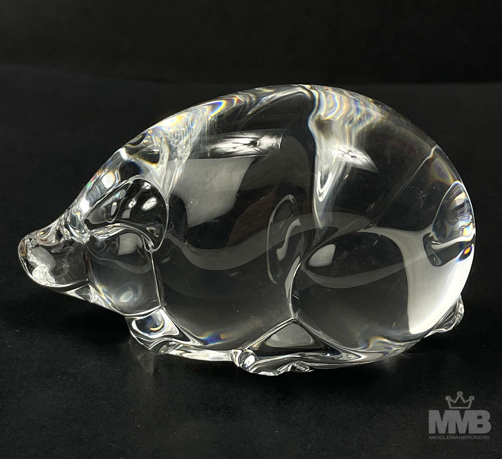 Steuben Crystal Pig LE Hand Cooler Paperweight (1 of 5)