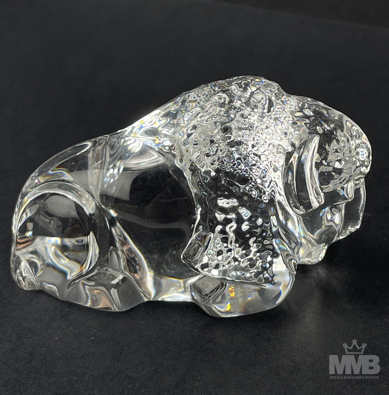 Steuben Crystal Bison LE Hand Cooler Paperweight (1 of 5)