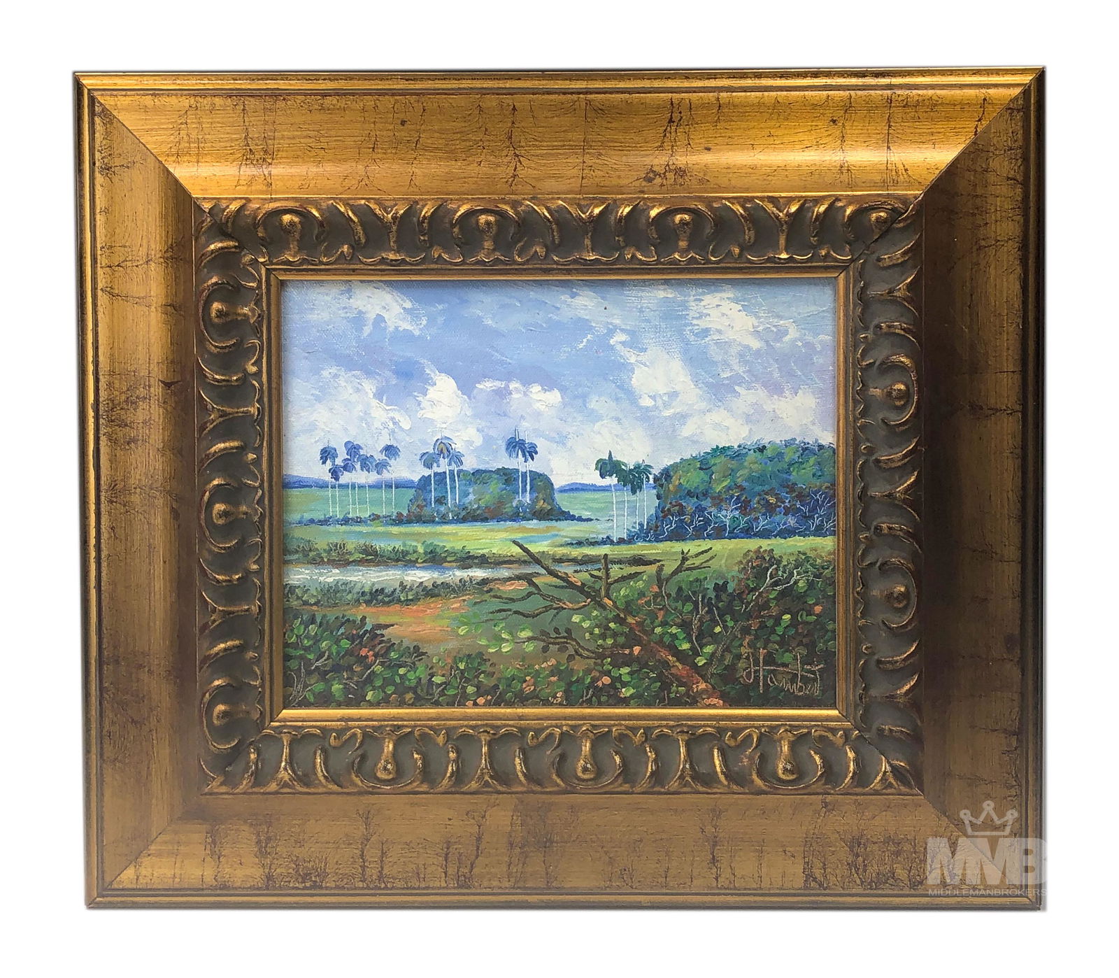 Mystery Artist Landscape Contemporary Oil Painting (1 of 5)