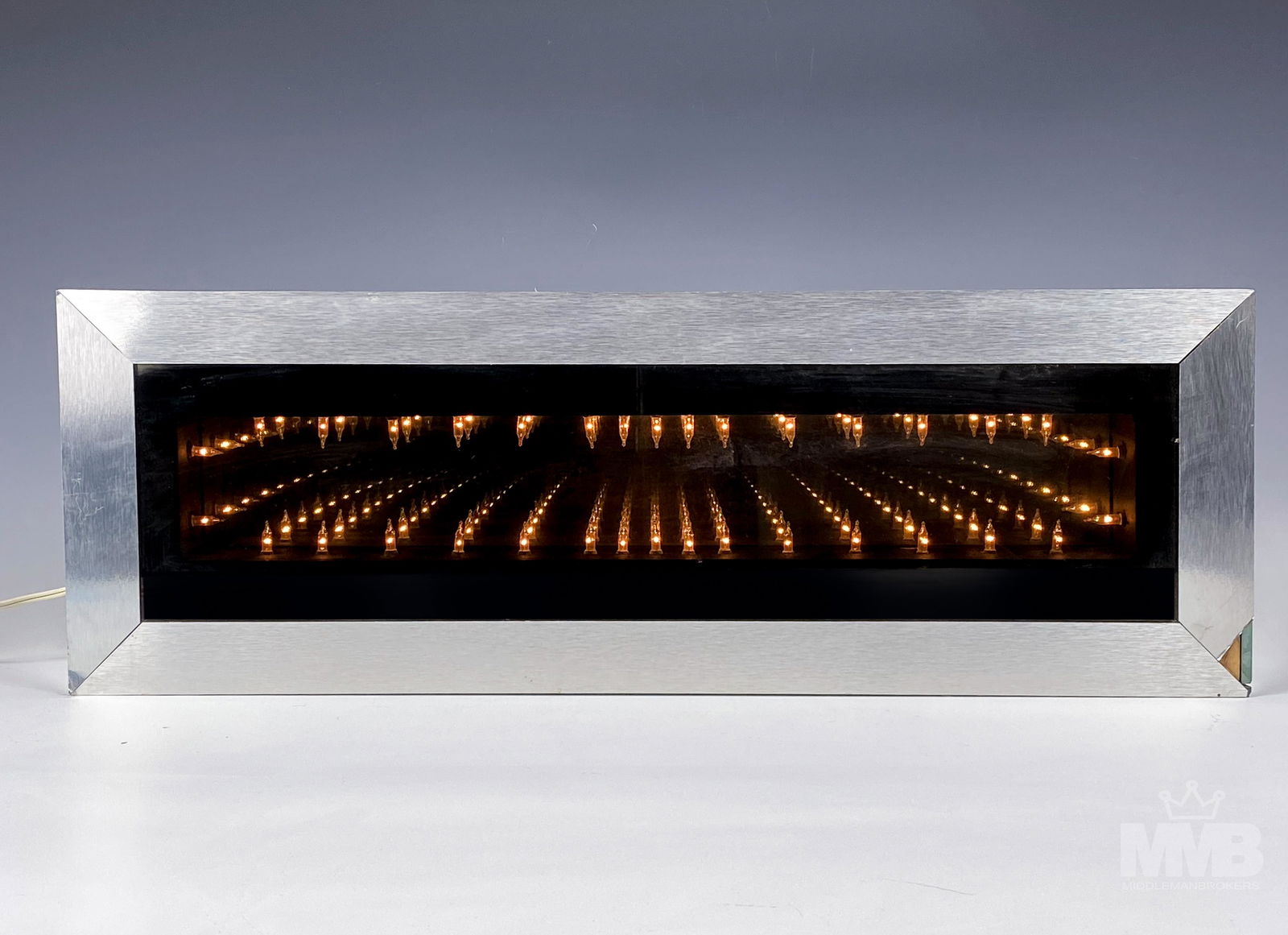 Modern 26" Glass Rectangular Infinity Light Mirror (1 of 7)