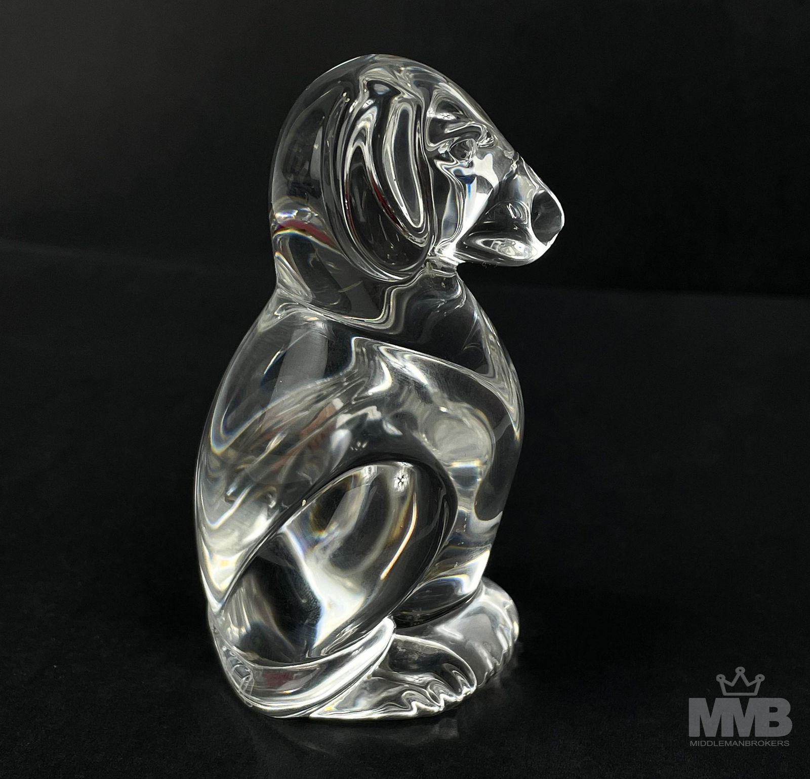 Steuben Crystal Puppy Dog Art Glass Hand Cooler (1 of 5)