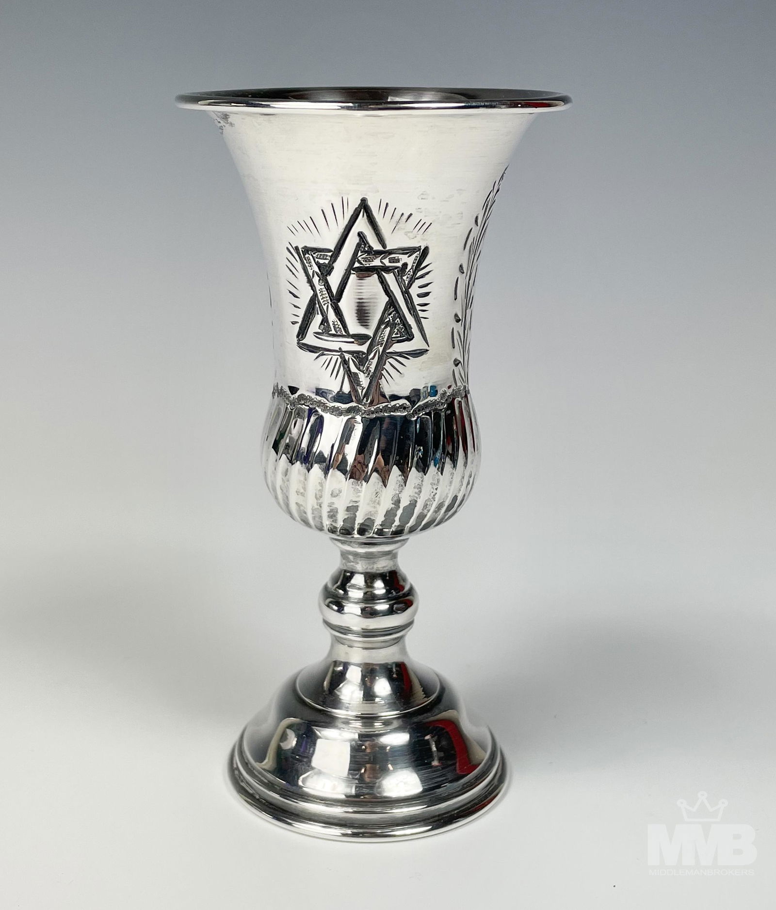Sterling Silver Jewish Judaica Kiddush Goblet Cup (1 of 7)