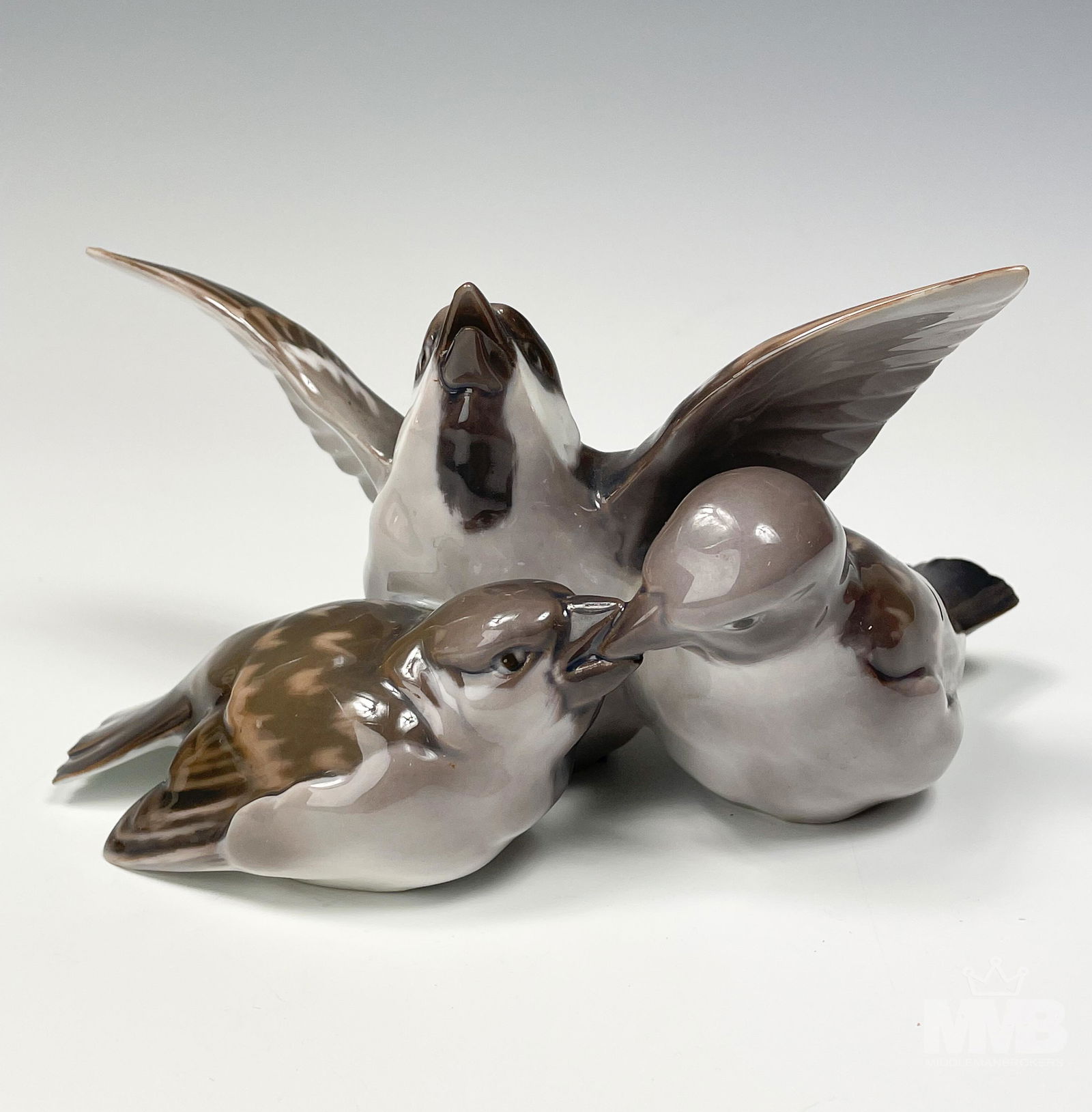 Bing & Grondahl Sparrow Family Porcelain Figurine (1 of 4)