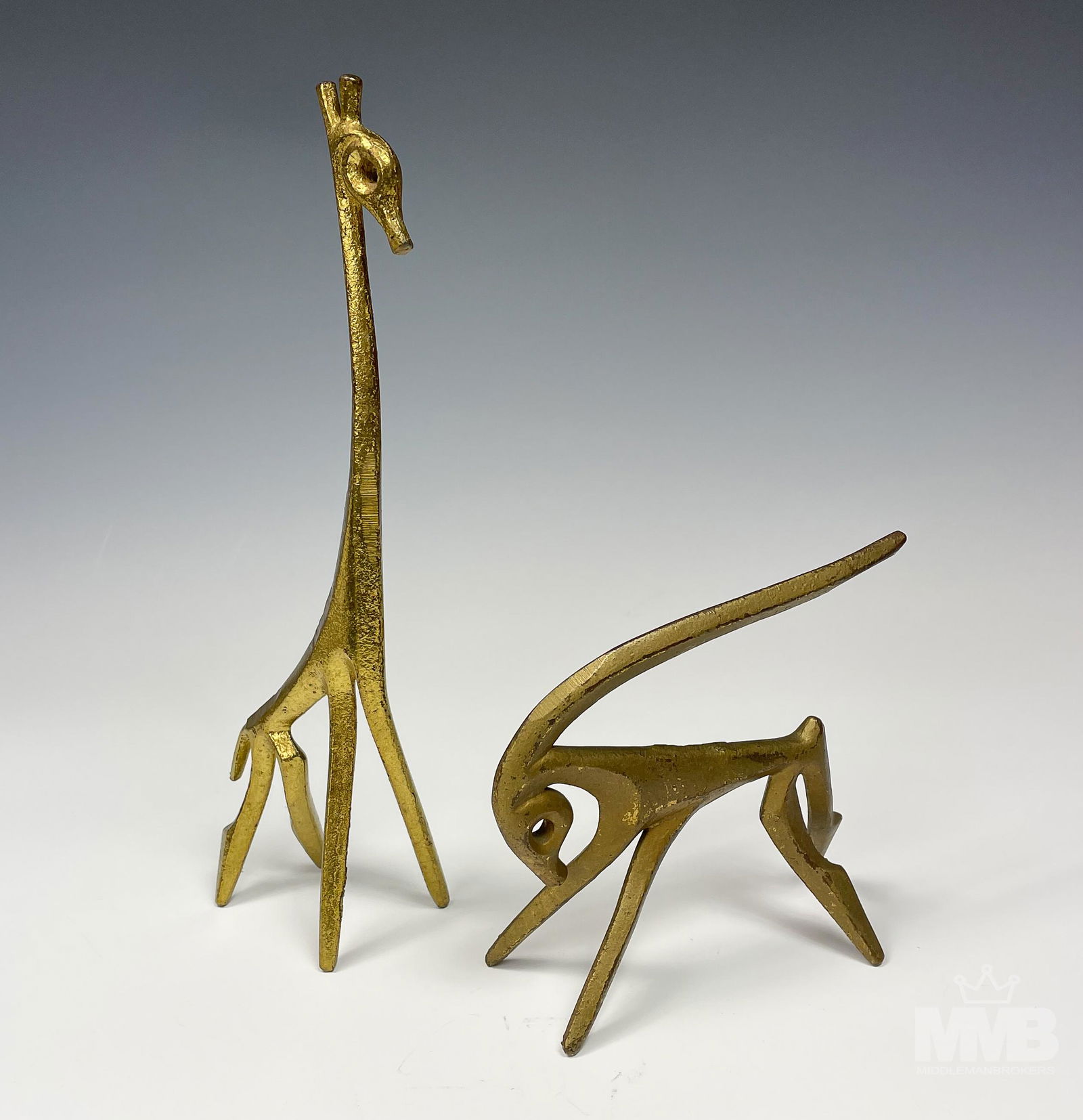 Frederick Weinberg Bronze Deer Giraffe Sculptures (1 of 3)