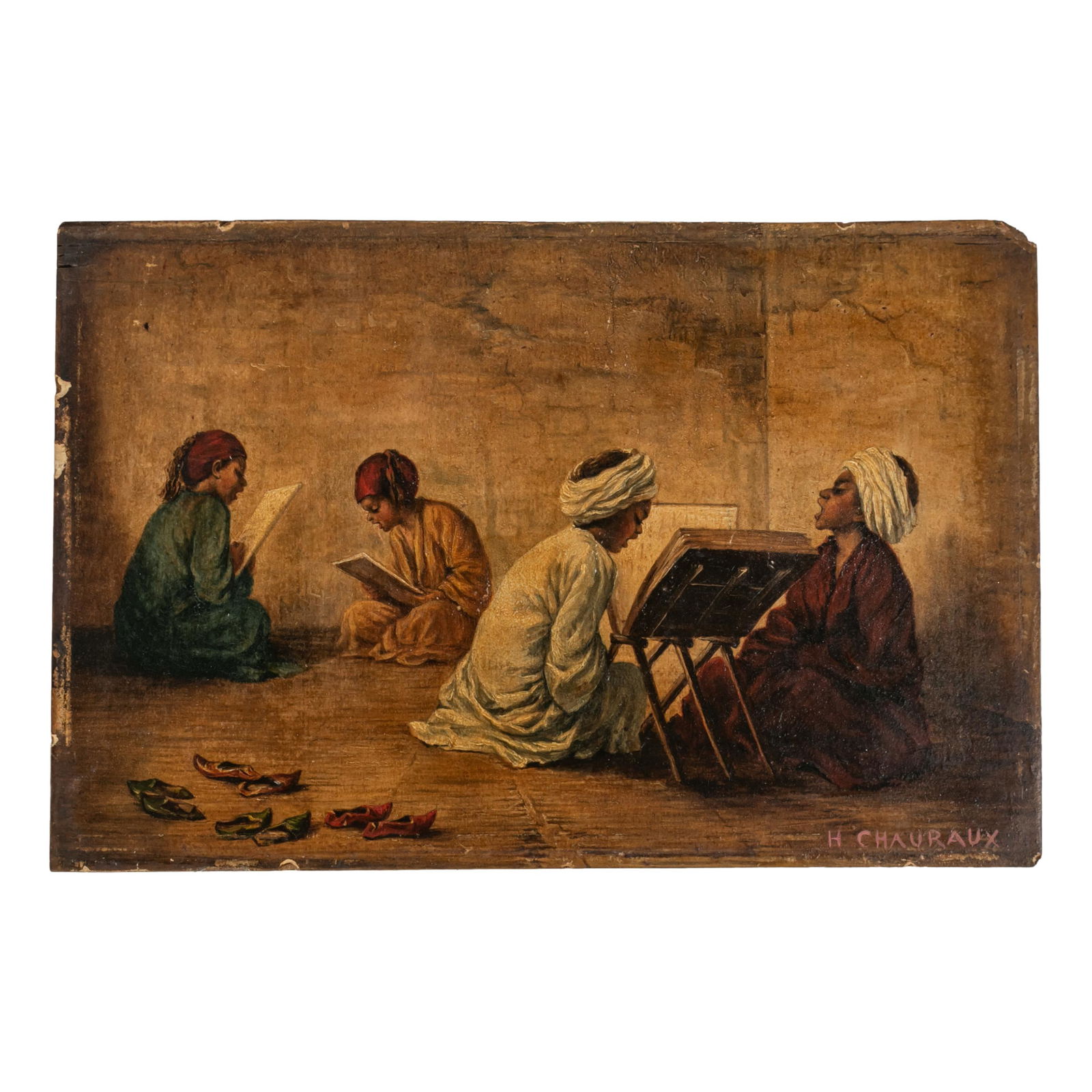 H Chauraux 19thC French Orientalist Genre Painting (1 of 4)