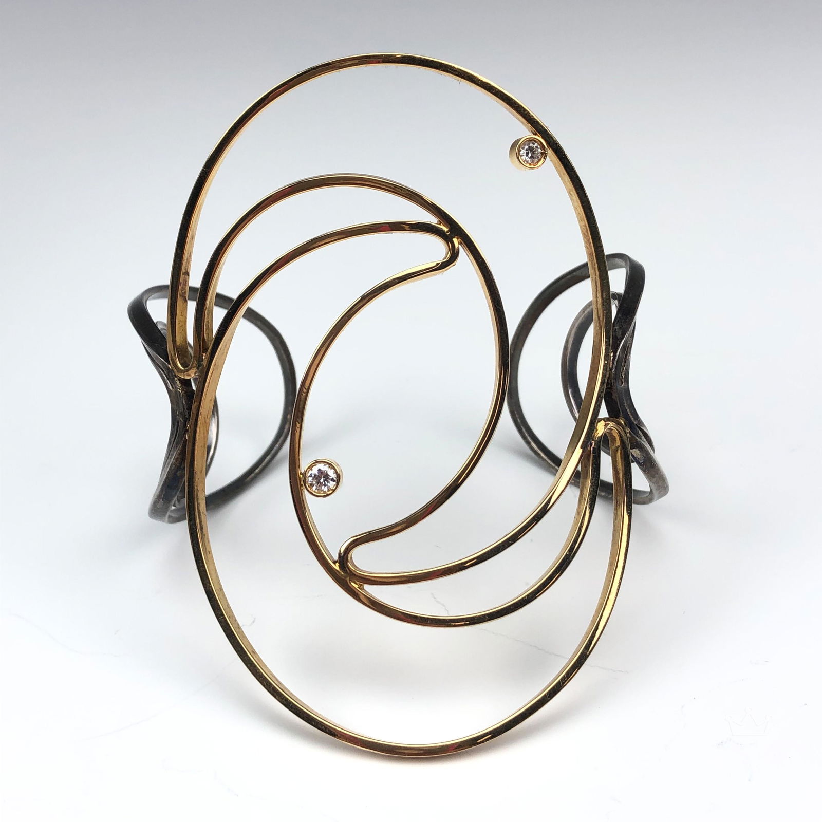 Taher Chemirik 18K Gold Sterling Diamond Bracelet (1 of 2)