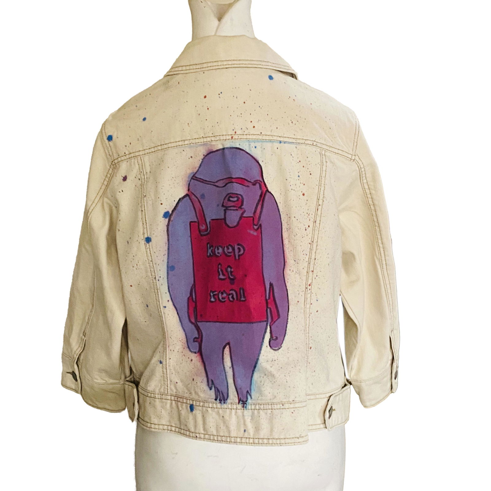 After Banksy Street Graffiti Art Denim Jacket (1 of 10)