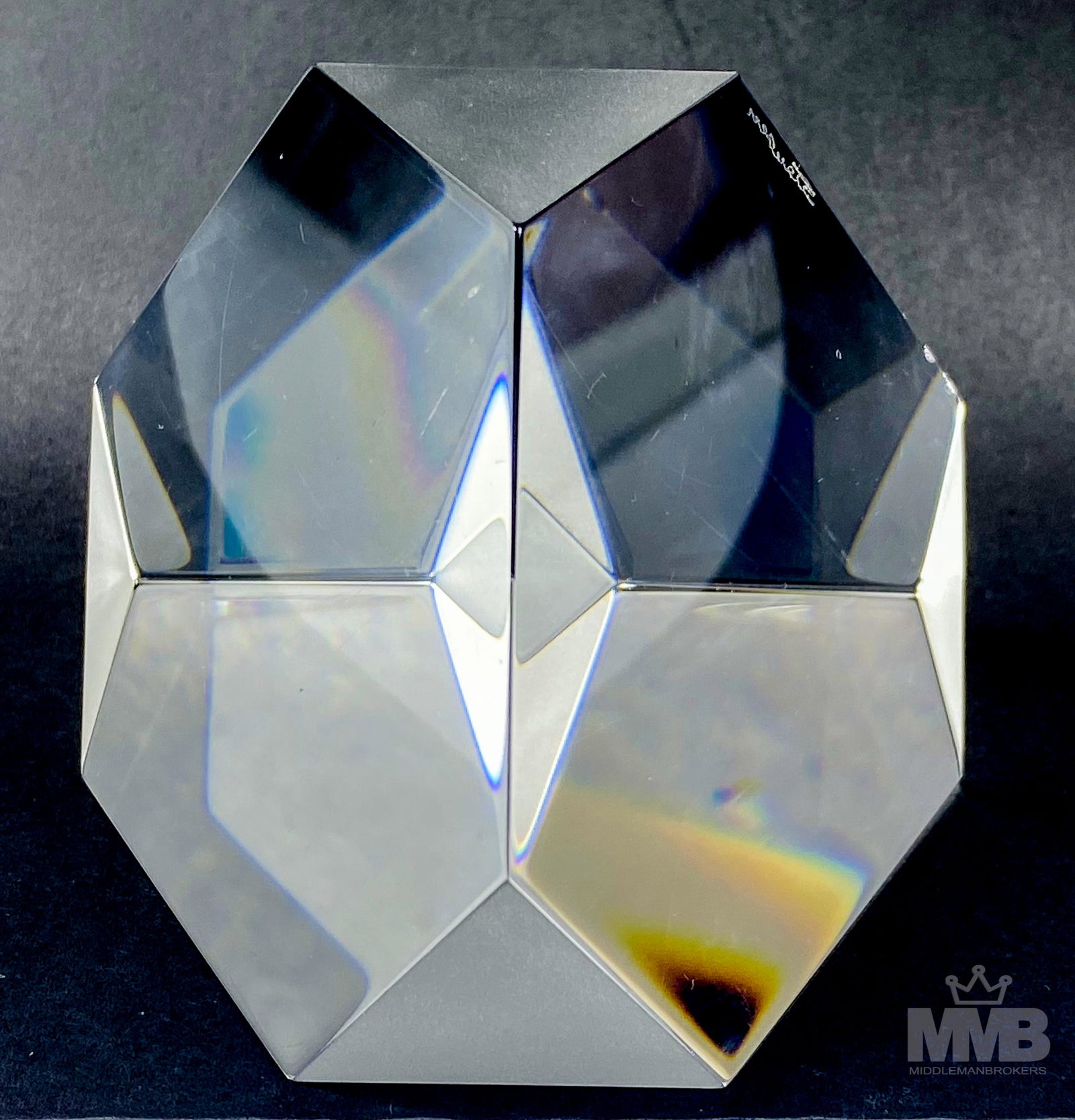 Steuben Crystal Geometric Art Glass Paperweight (1 of 8)