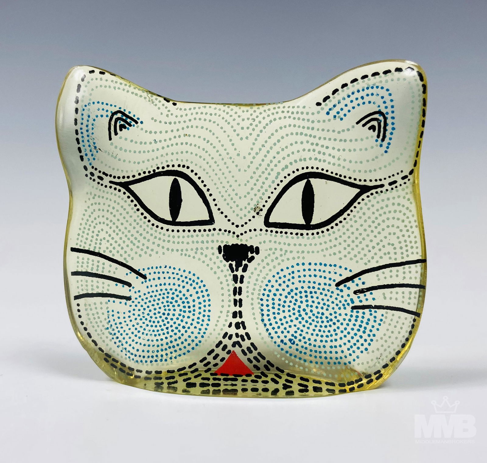 Abraham Palatnik Lucite Op Art Cat Face Sculpture (1 of 2)