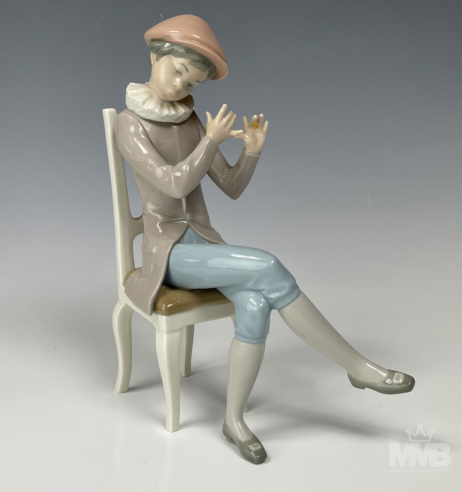 Lladro Boy w Flute #4877 Signed Porcelain Figurine (1 of 4)