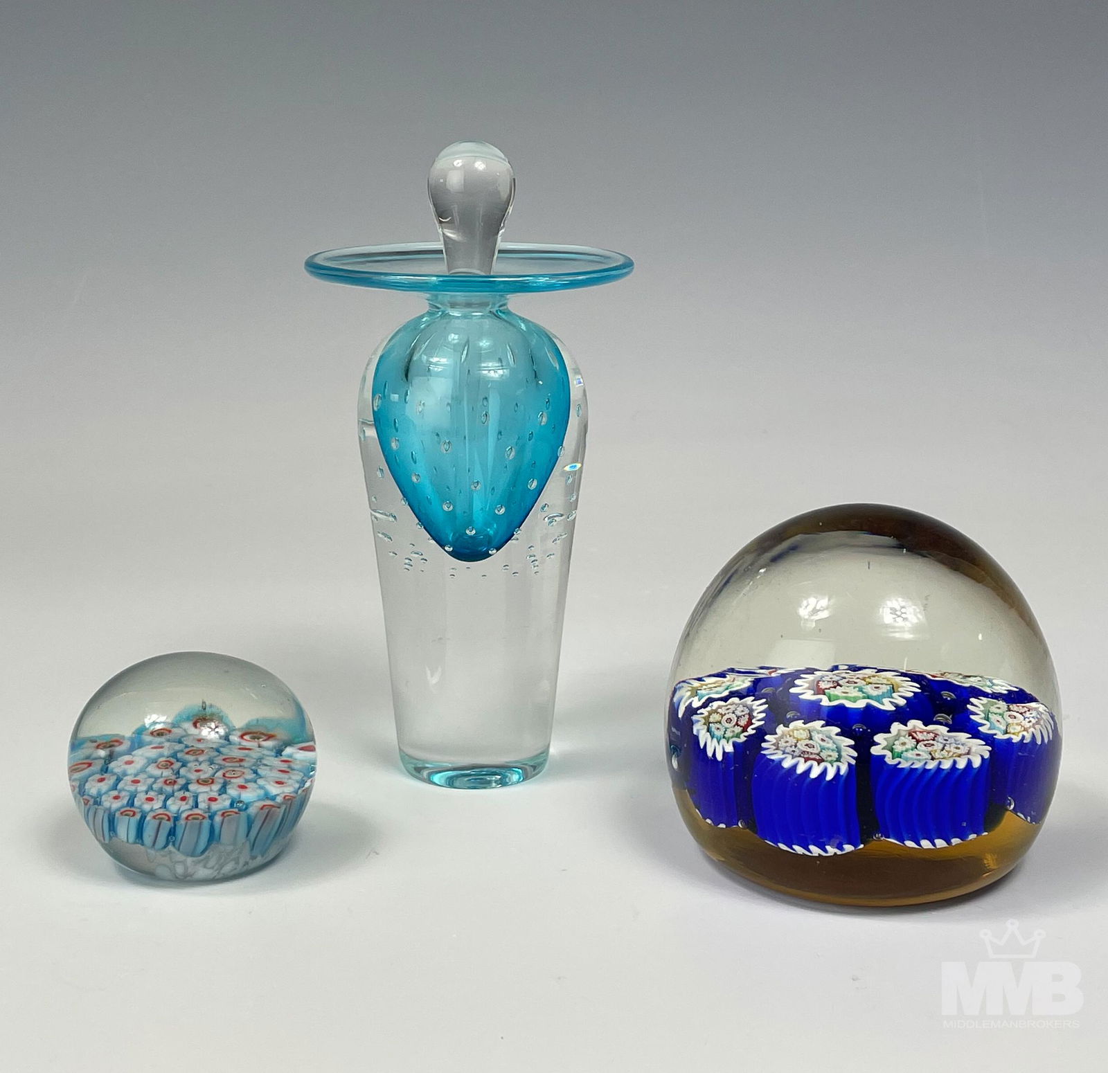 Murano Millefiori & Noslo Glass Bottle Paperweight (1 of 8)