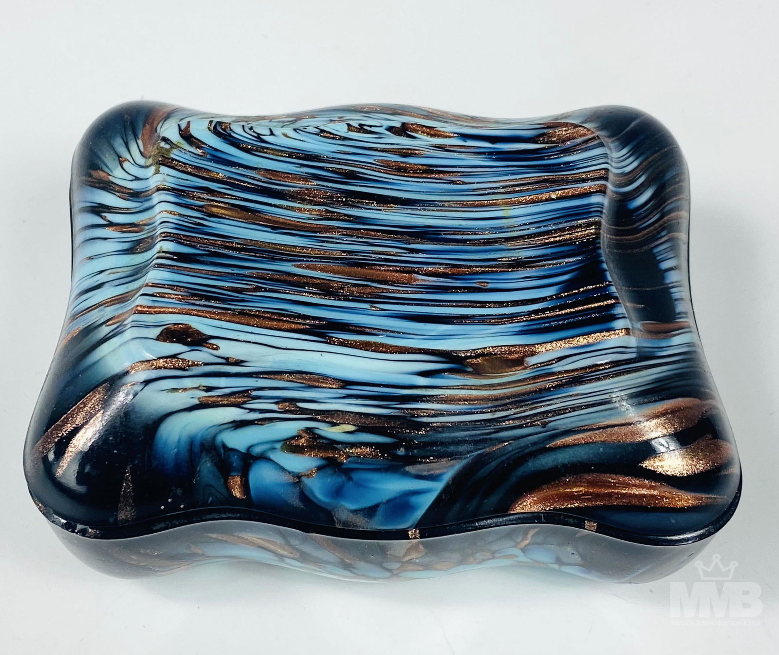 Murano Venetian Weil Aventurine Glass Jewelry Box (1 of 10)