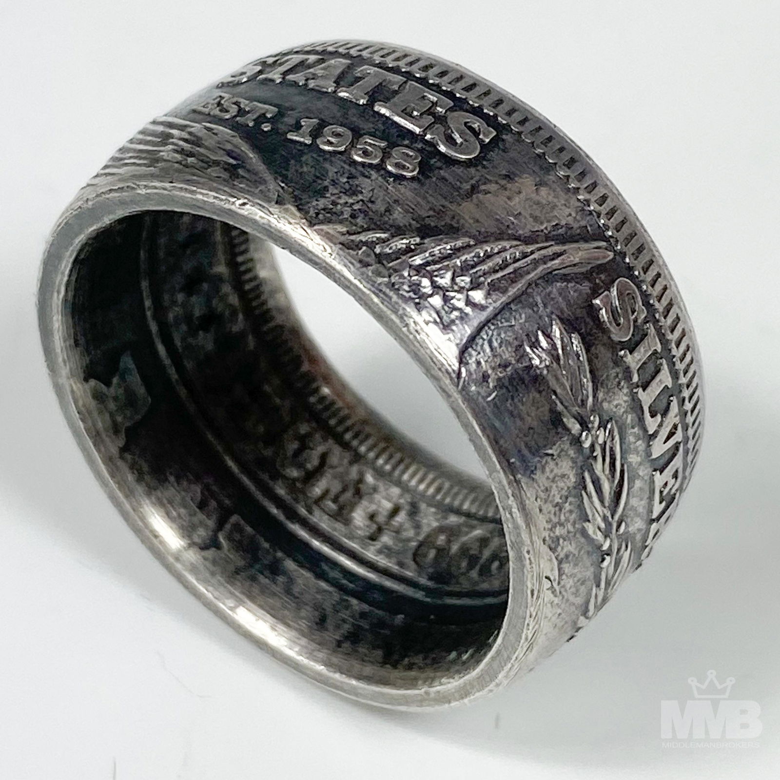 United States .999 Sterling Silver Coin Ring Sz 12 (1 of 5)