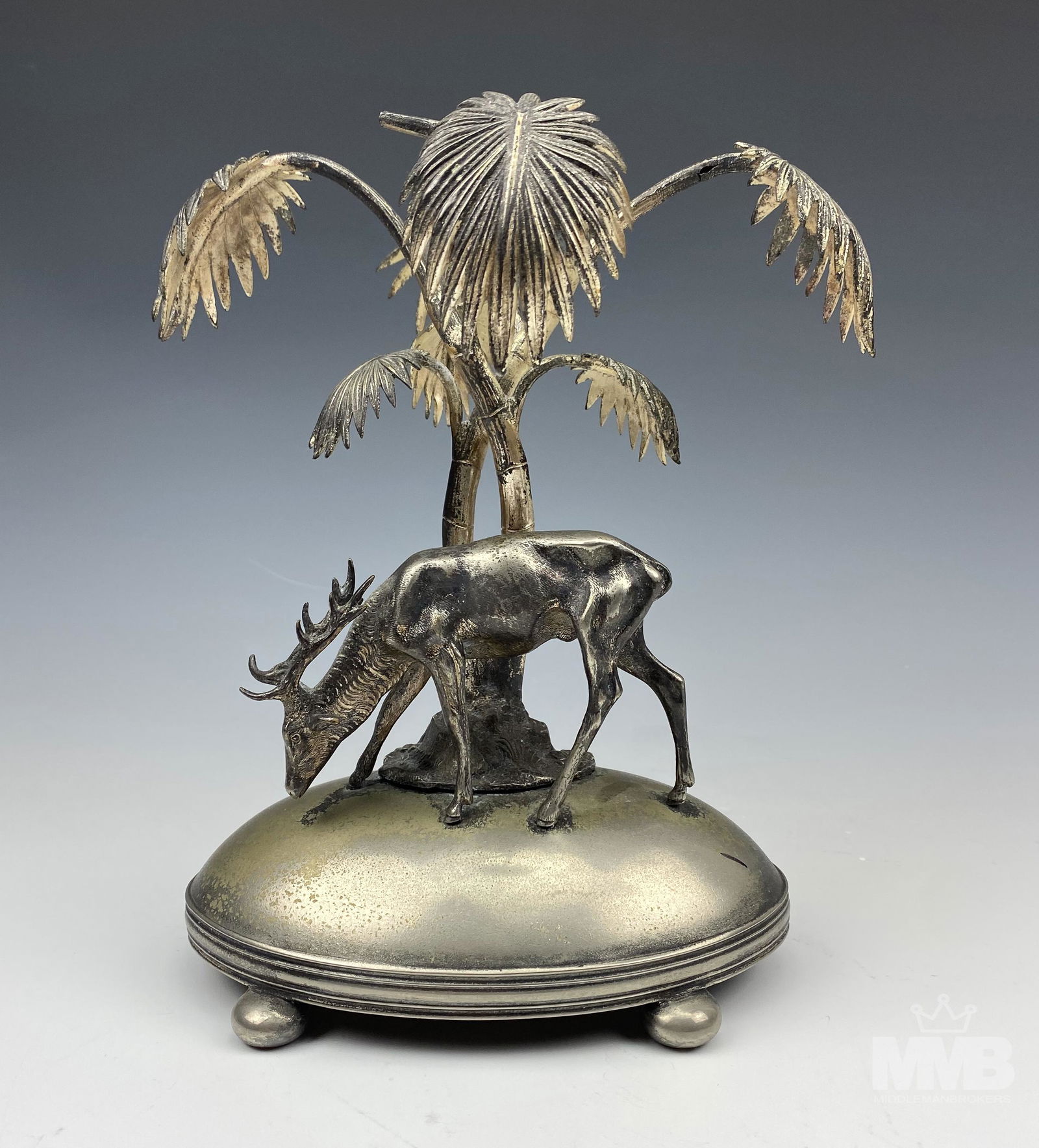 Antique Victorian Silver Plate & Glass Centerpiece (1 of 5)