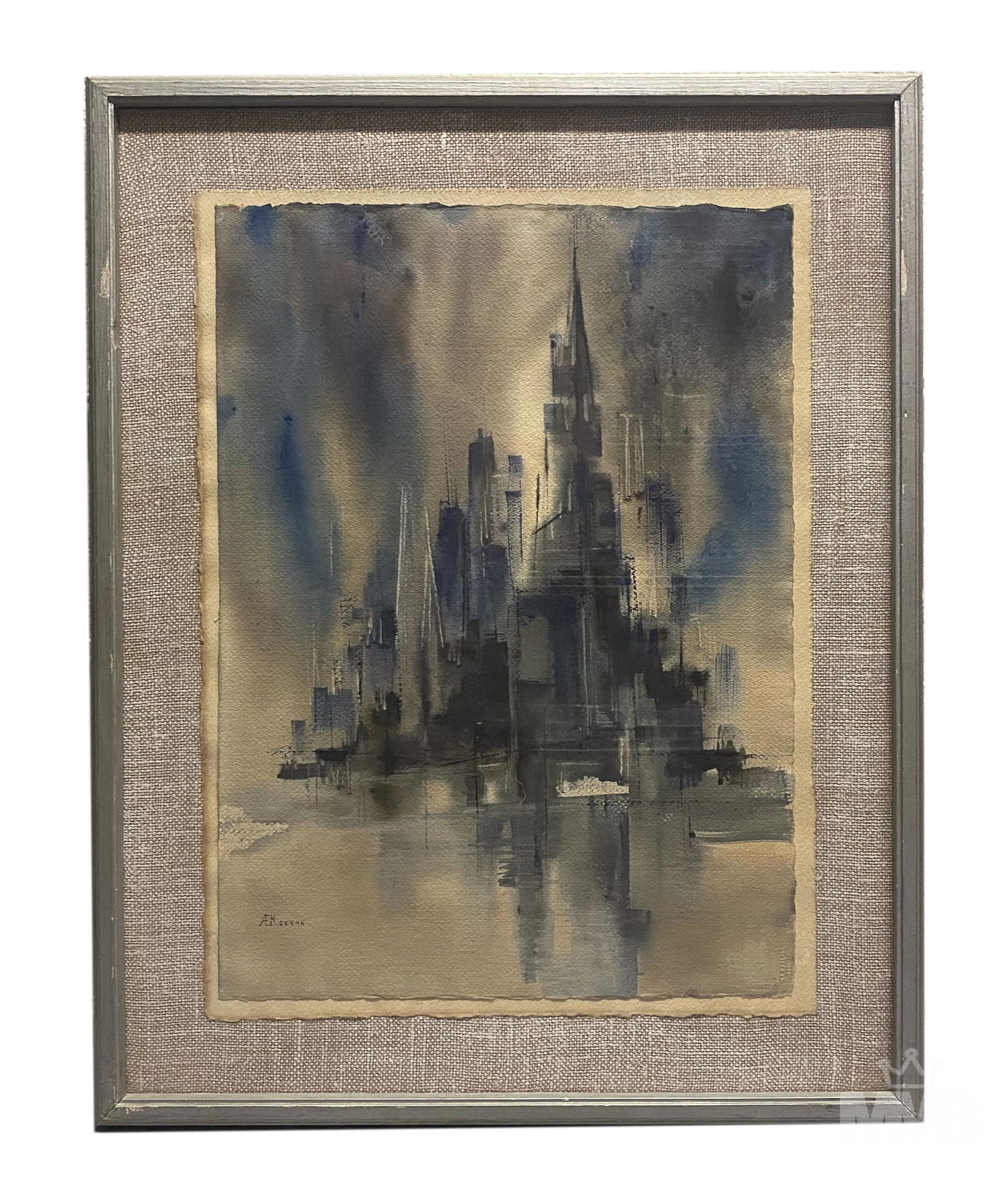 Ann Keenan 1904-1982 American Cityscape Painting (1 of 5)