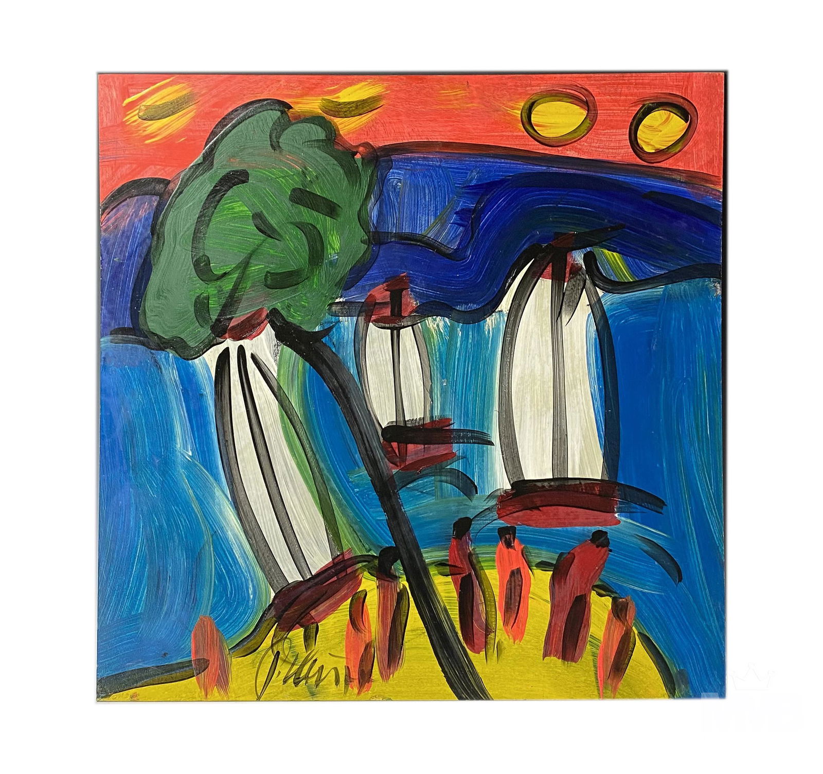 Peter Keil German, b.1942 Miami Beach Oil Painting (1 of 4)